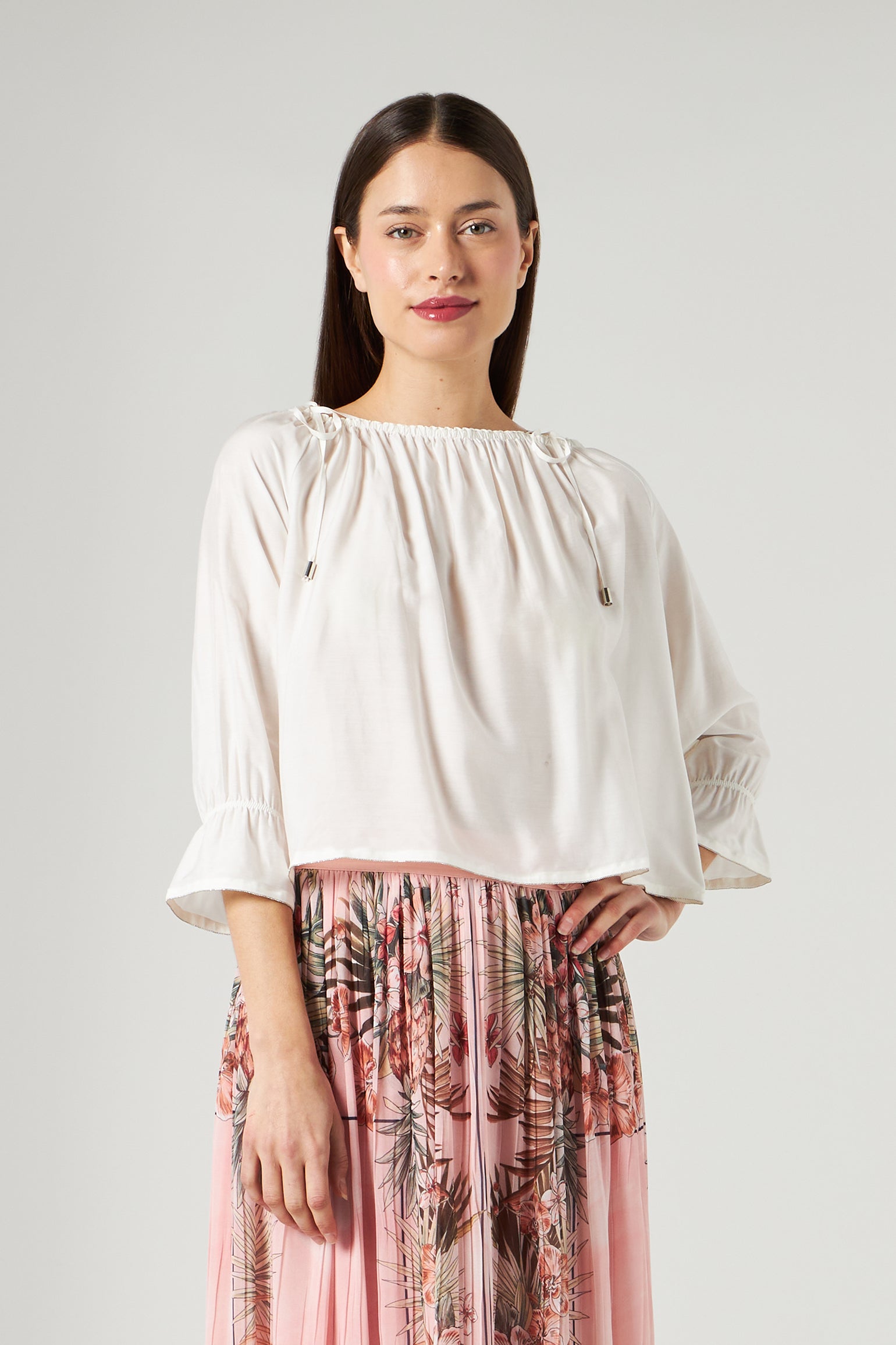 PATRIZIA PEPE T-shirt Arricciata Bianca