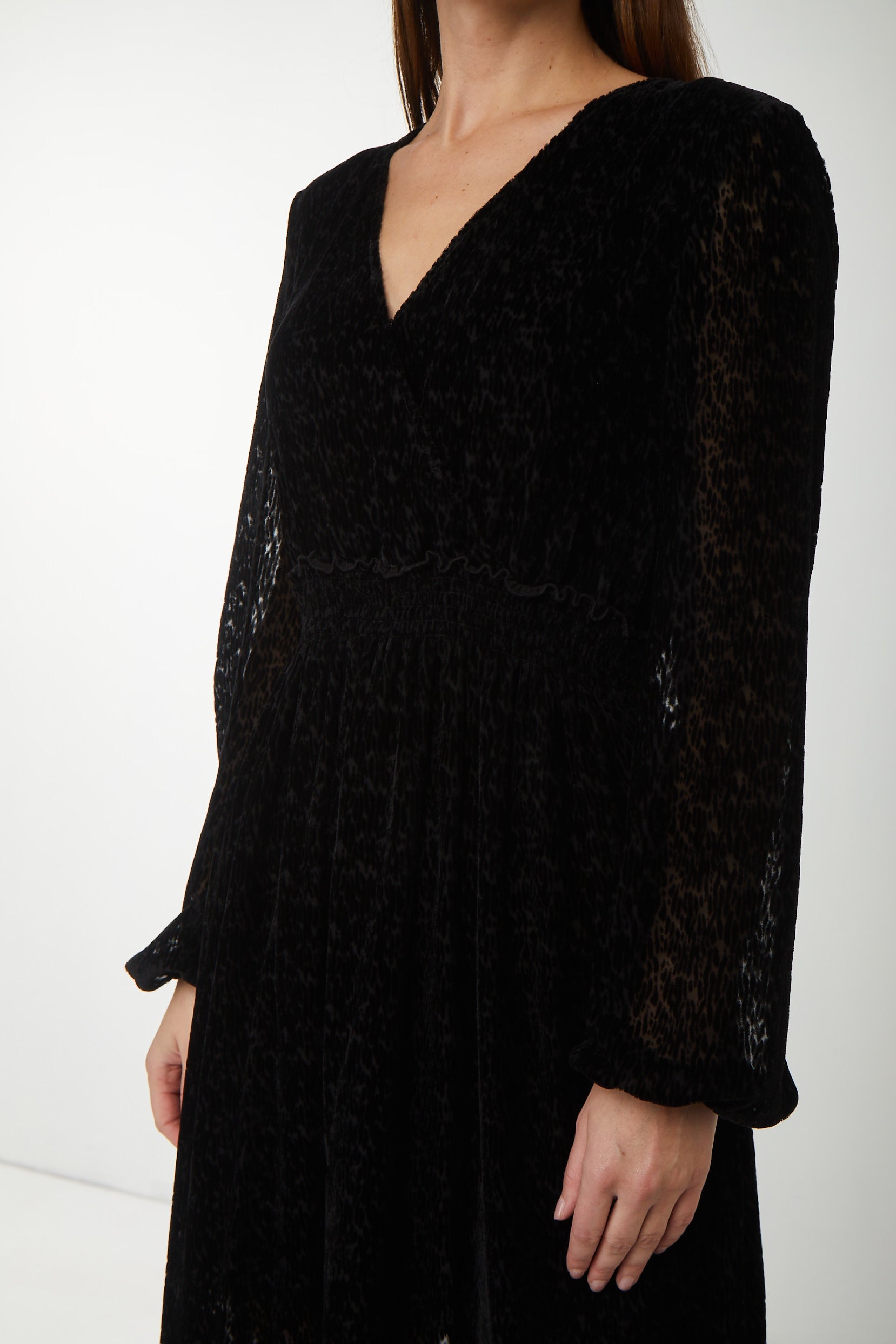 LIU JO Black Velvet Long Dress