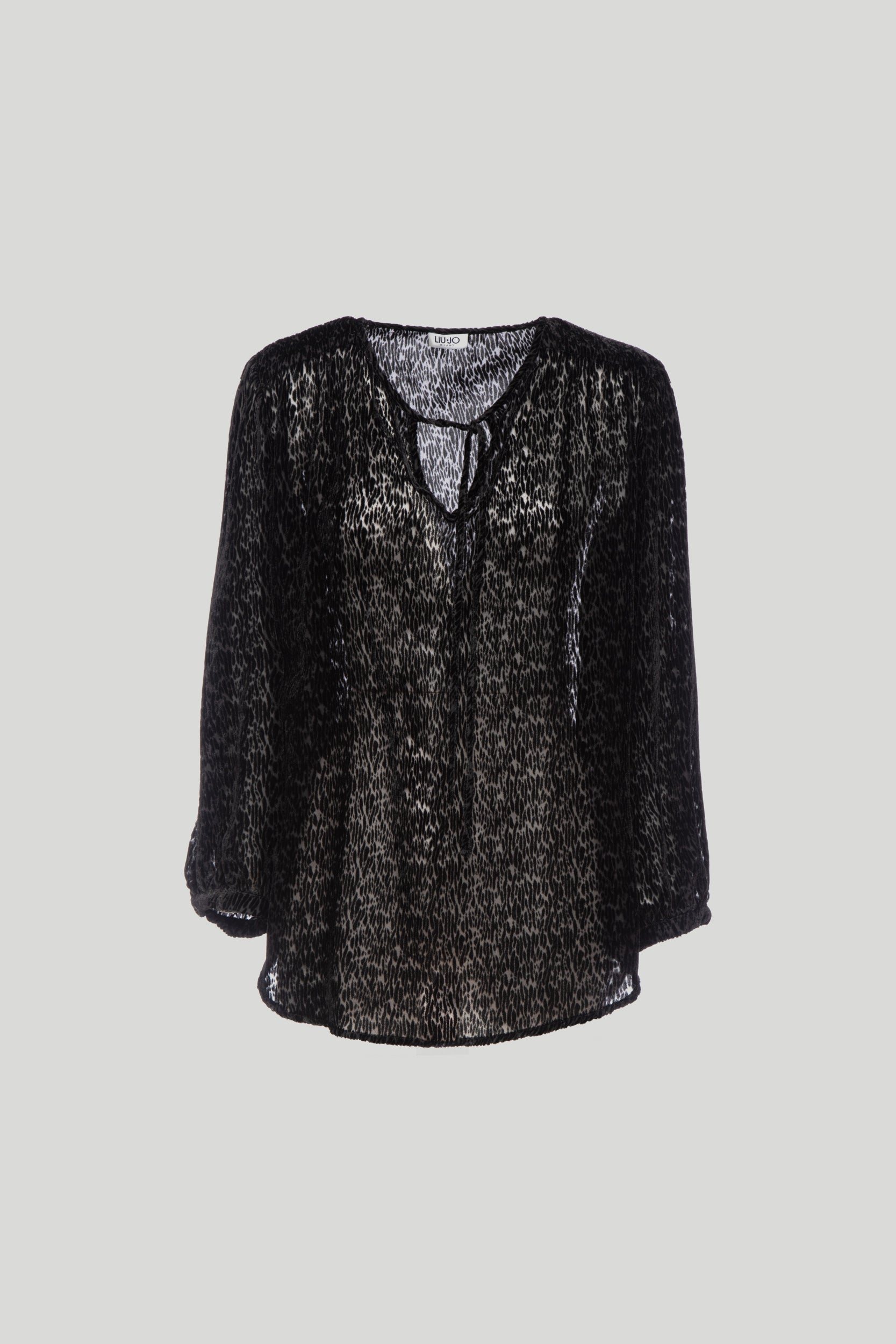 LIU JO Black Velvet Blouse