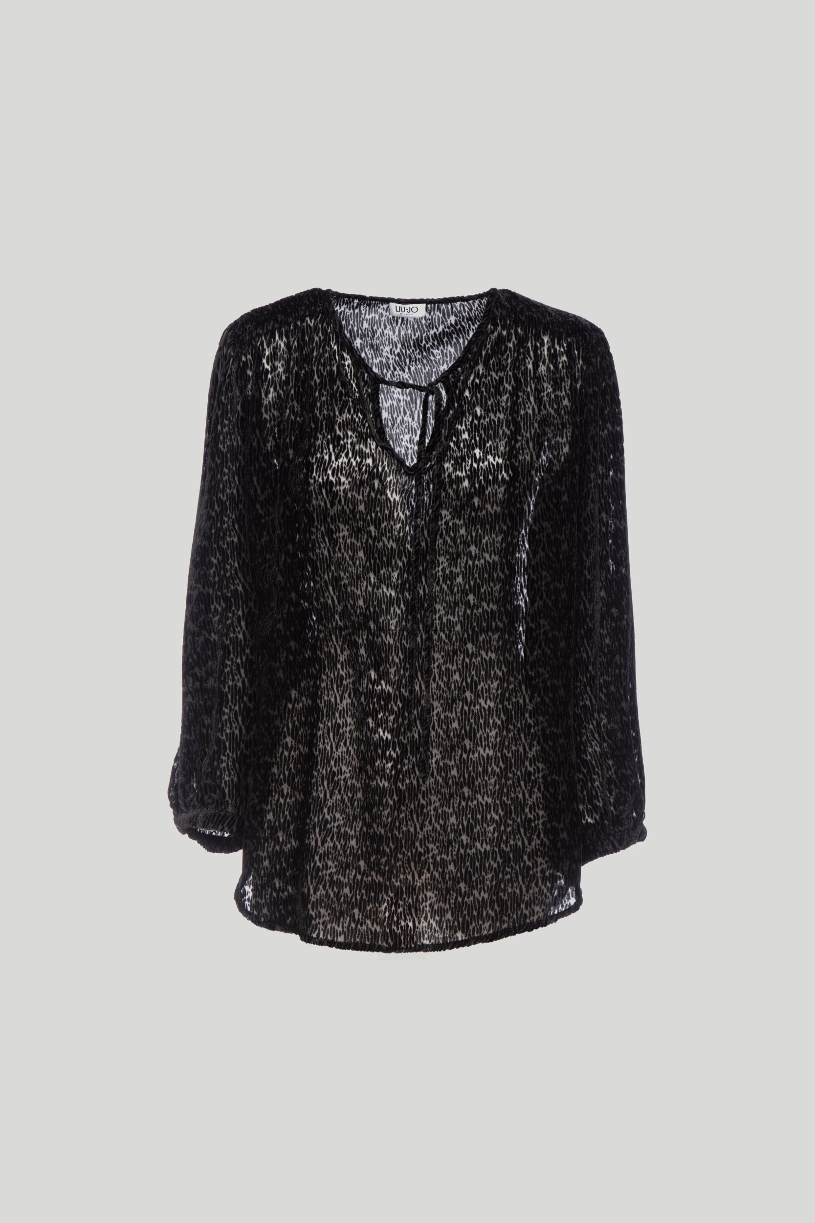 LIU JO Blusa in Velluto Nera