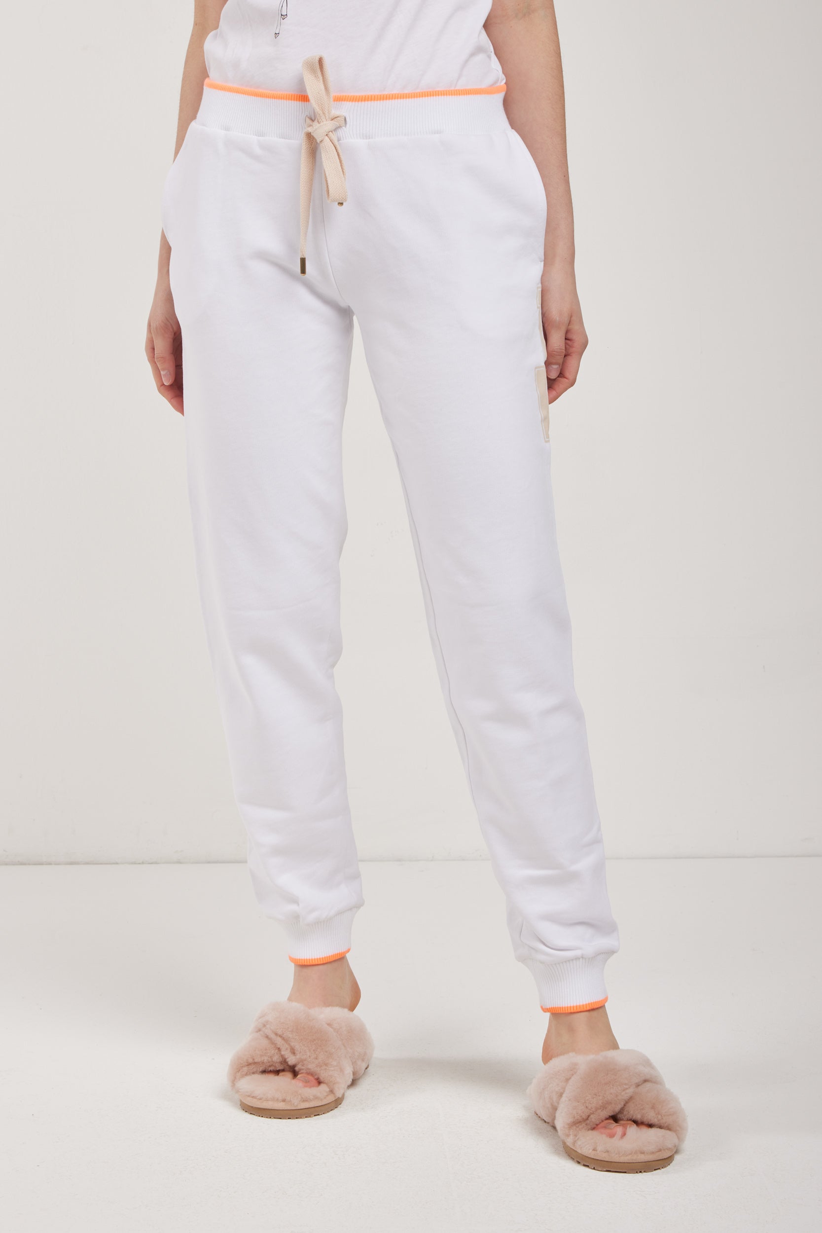 TWINSET Pantalone Jogger Bianco
