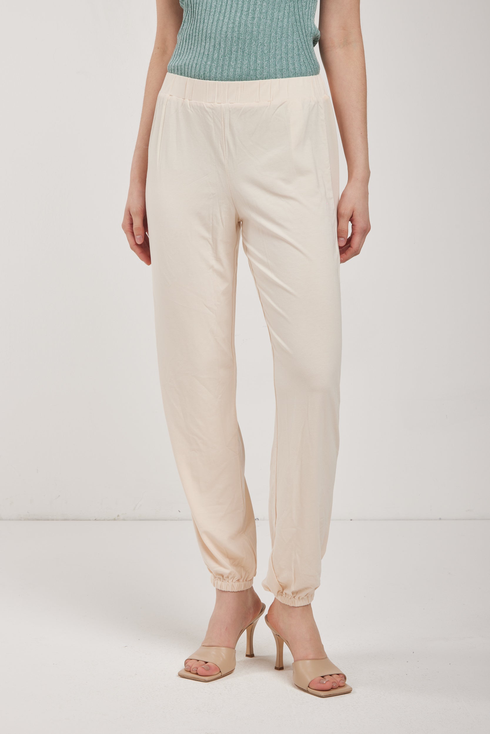 TWINSET Pantalone Jogger Avorio