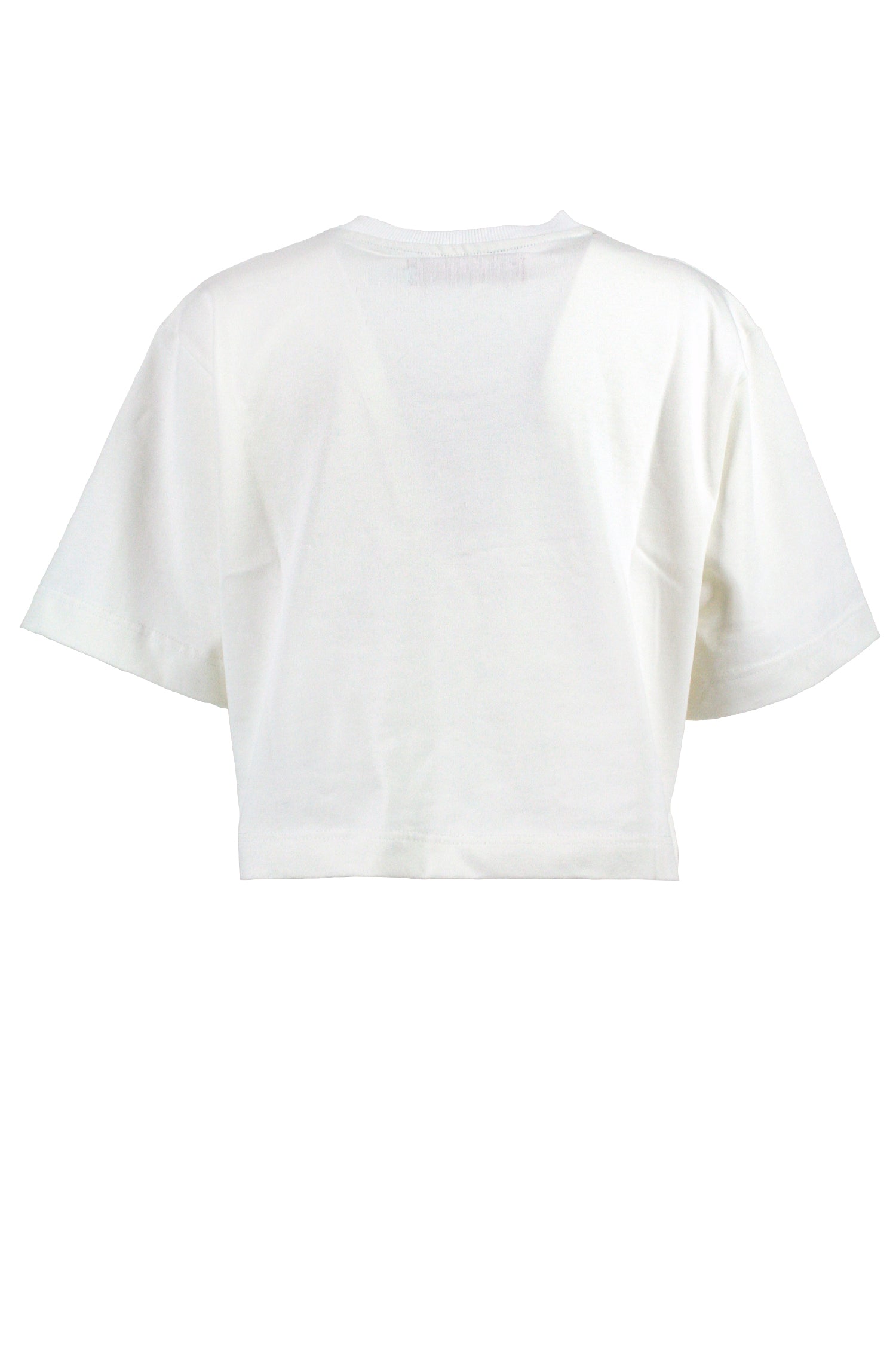T-Shirt Crop "Fast Food" White
