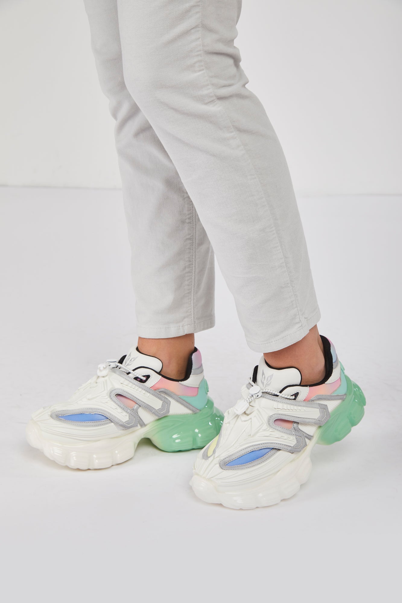 BANU Sneaker Stampate 3D Color Block Menta