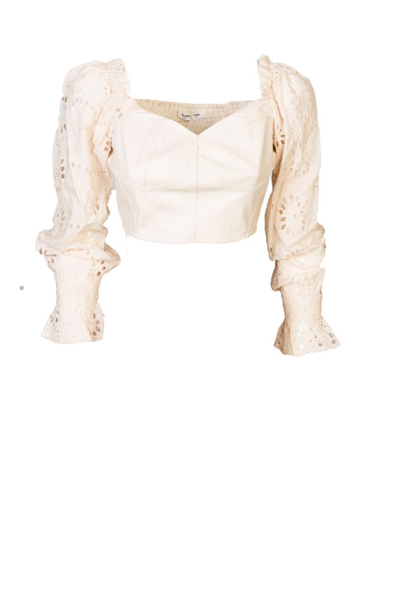 GLAMOROUS Top Bustier Crema