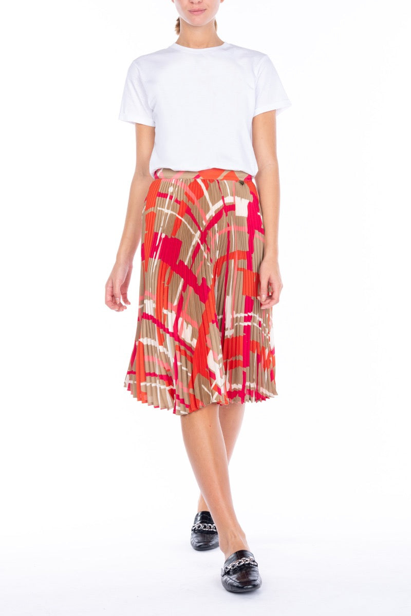 TWINSET Gonna Plissè Multicolor Fantasia Astratta