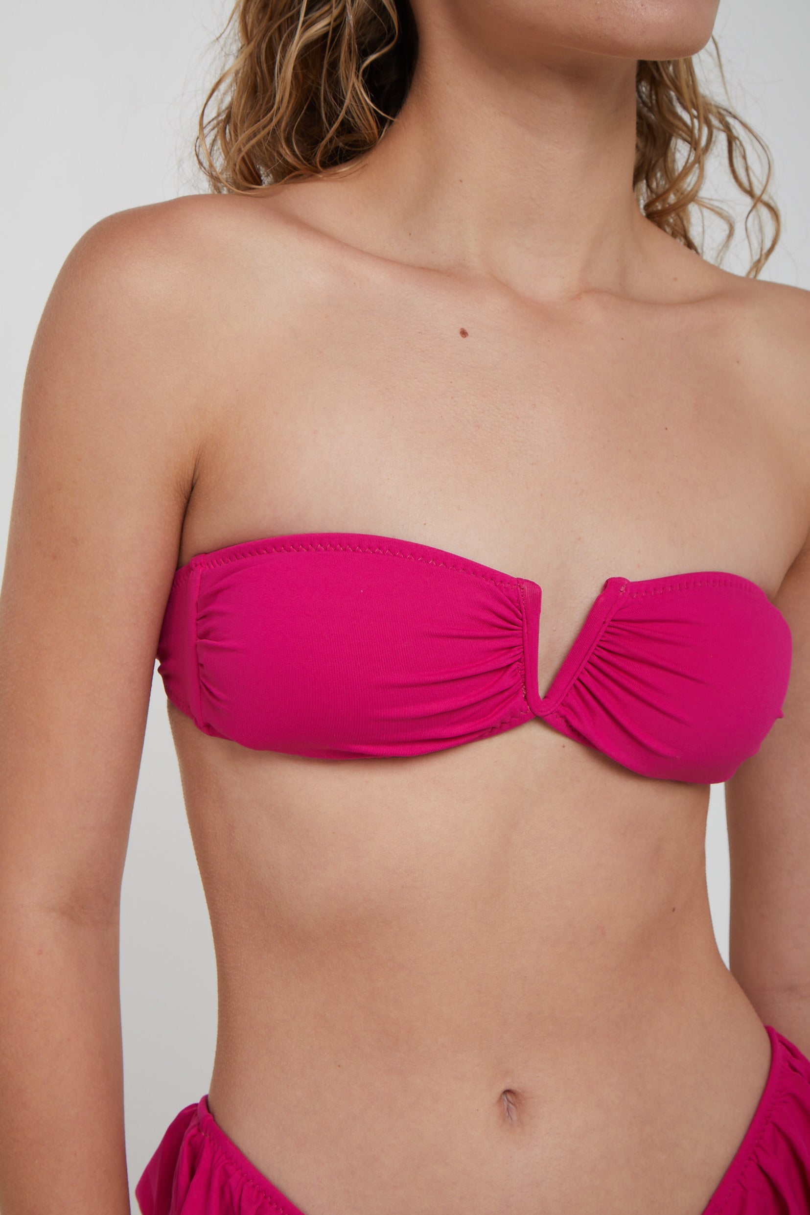 SECRETS LOVE Bikini Capri Fuxia con Top a Fascia