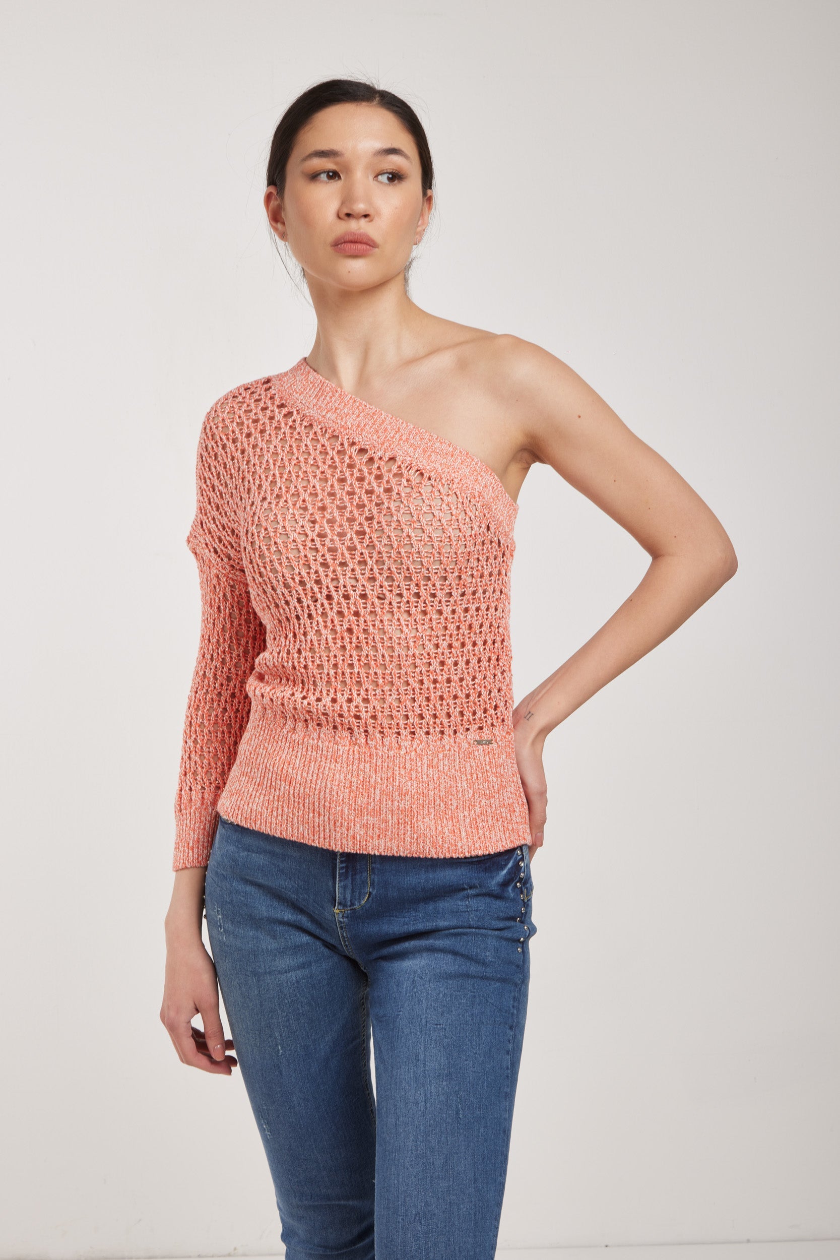 LIU-JO Maglia Monospalla Fishnet