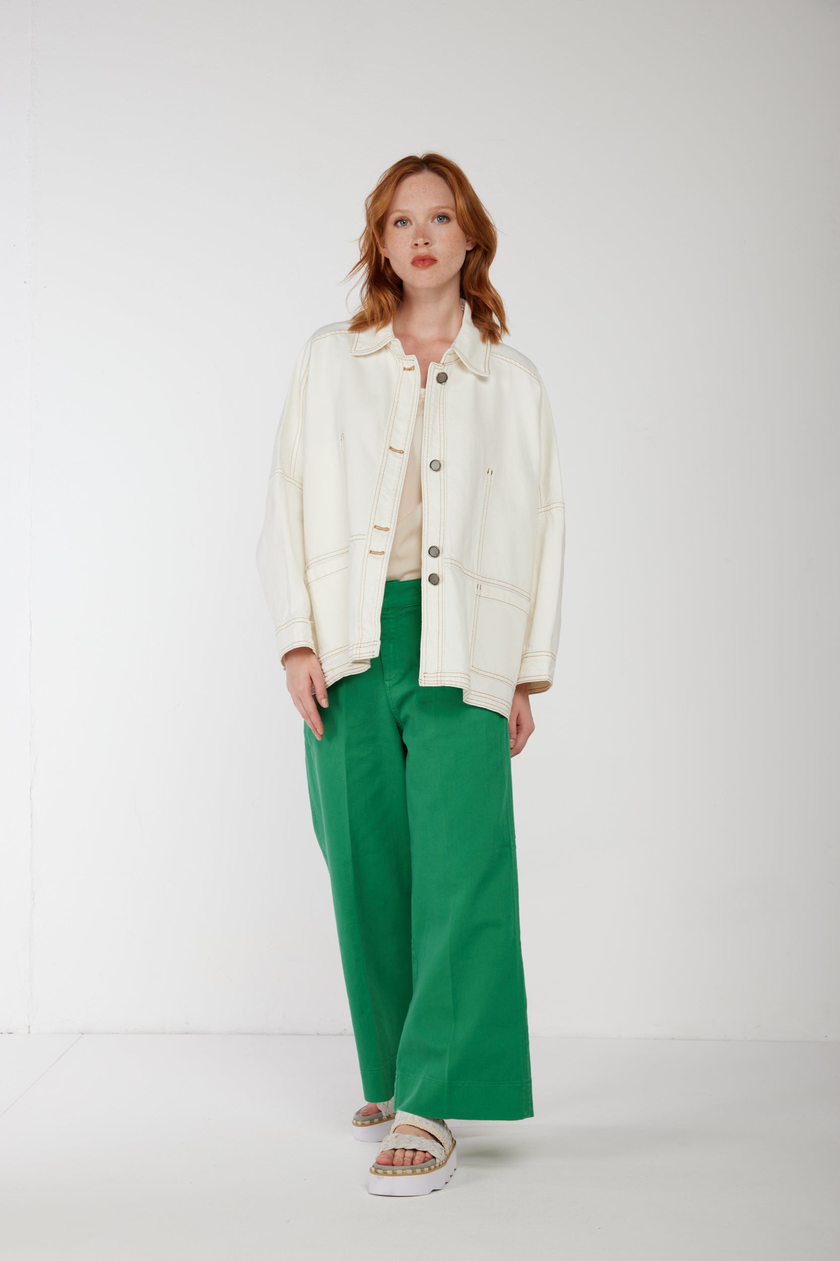 OOF WEAR Giacca in Denim Panna