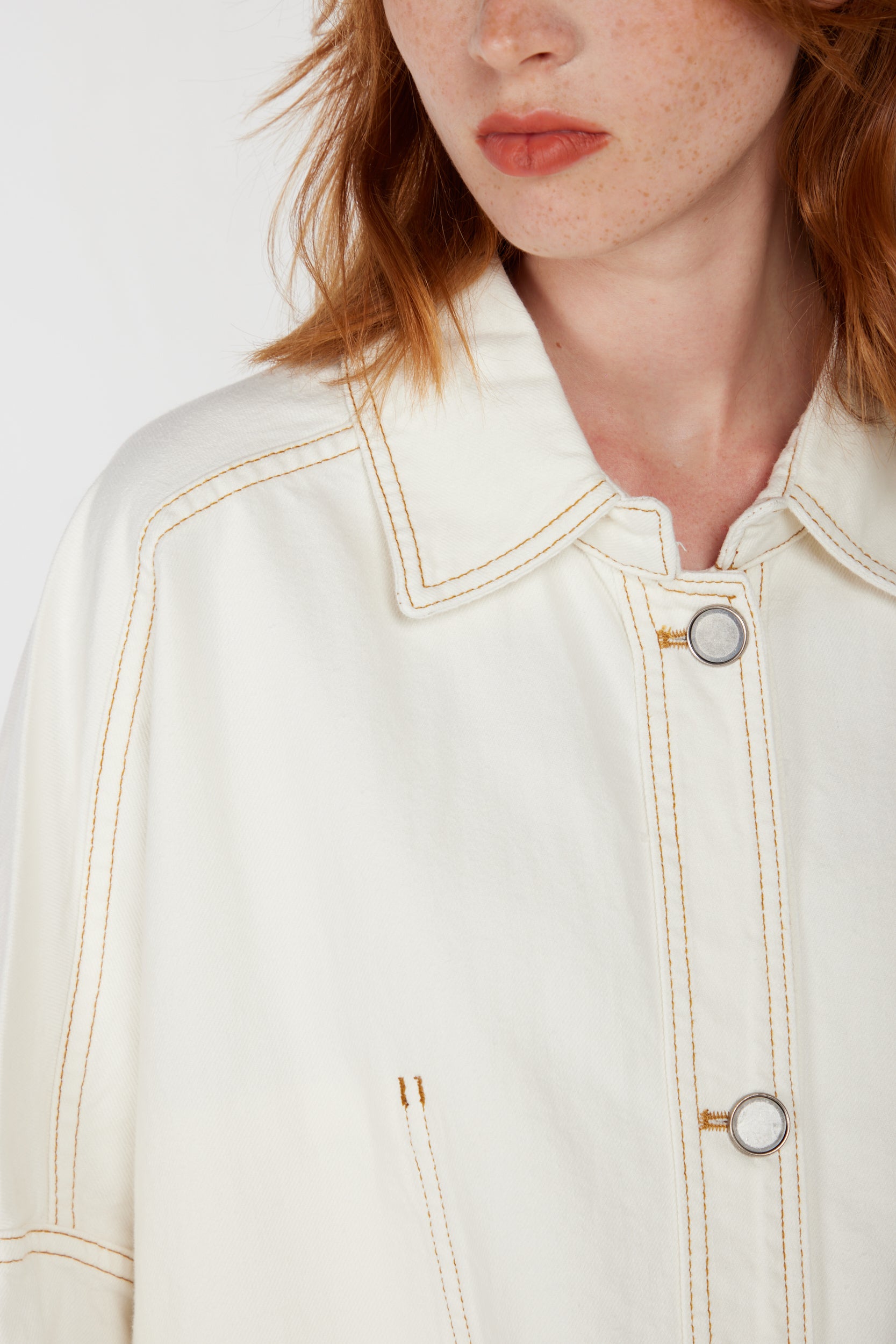 OOF WEAR Giacca in Denim Panna