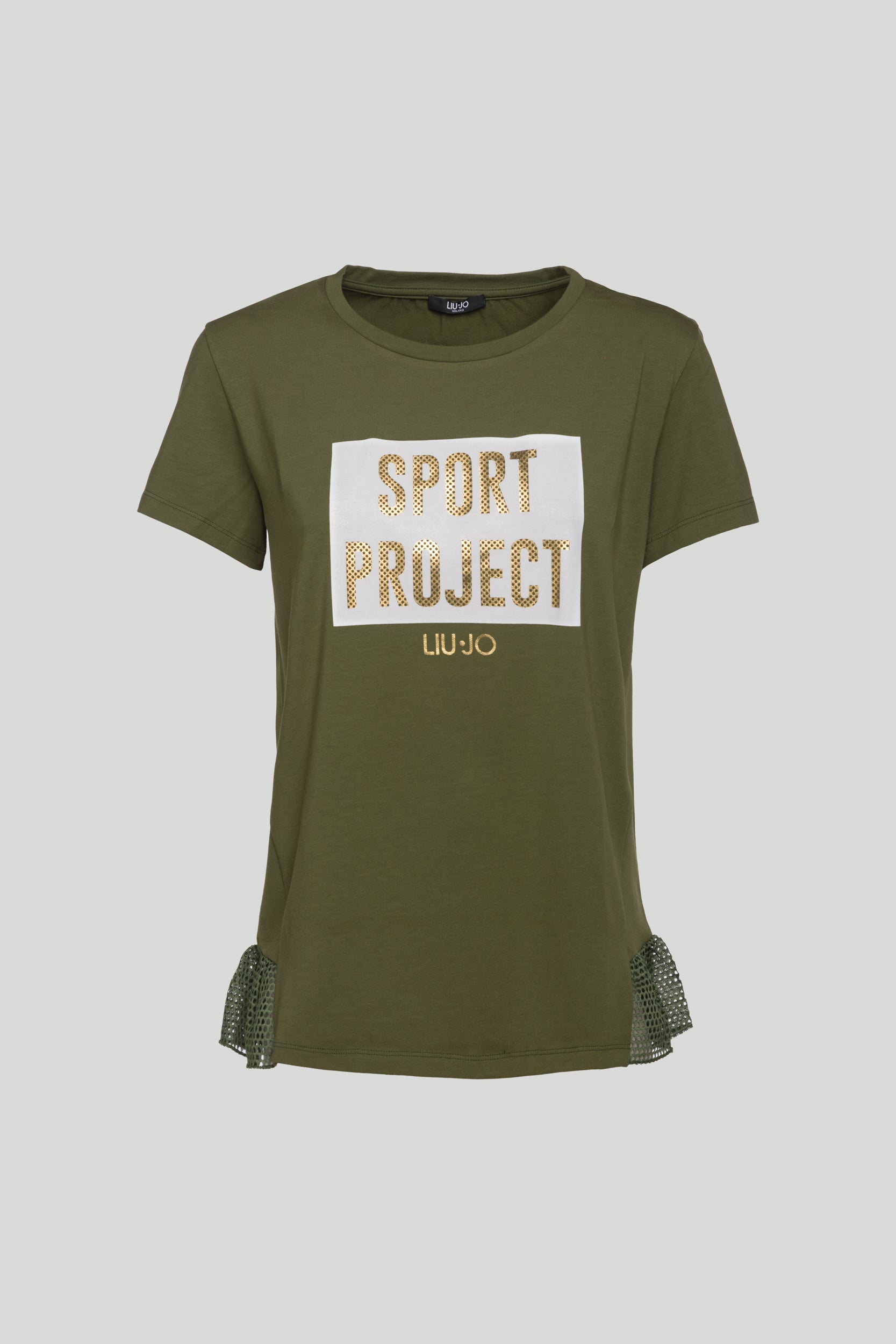LIU-JO T-Shirt "SPORT PROJECT" Verde Militare