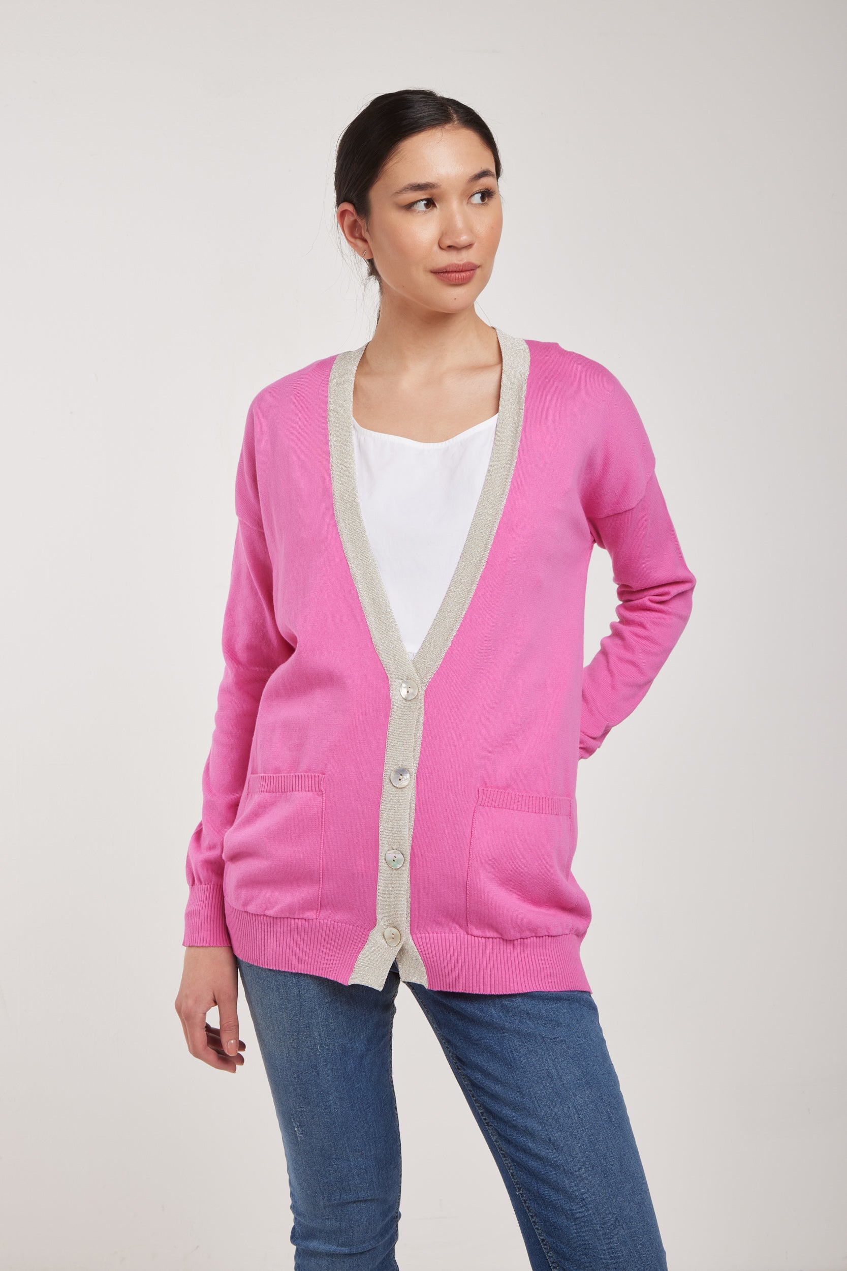 LIU-JO Pink and Beige Cardigan