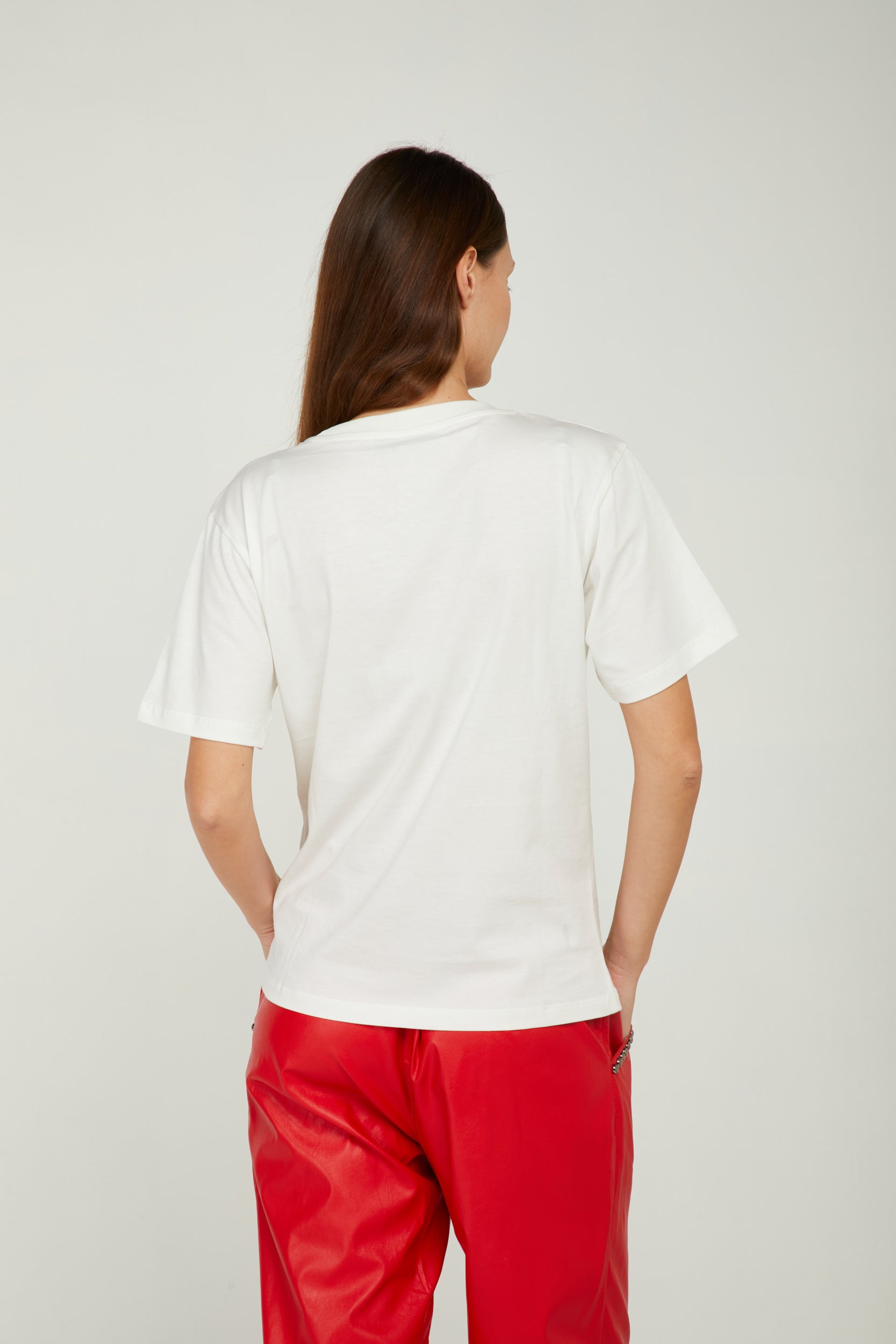 GAELLE White T-shirt with Logo