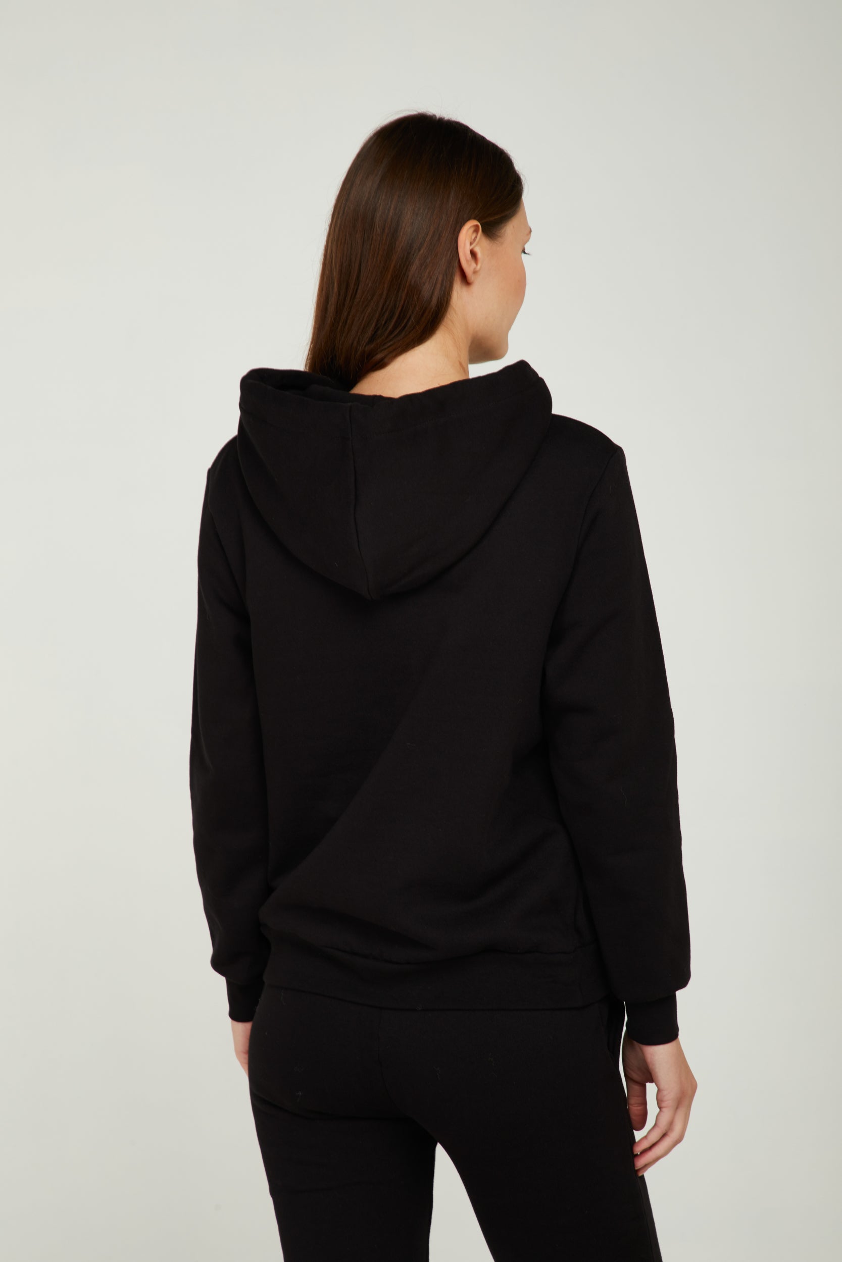 GAELLE Black Hooded Sweatshirt