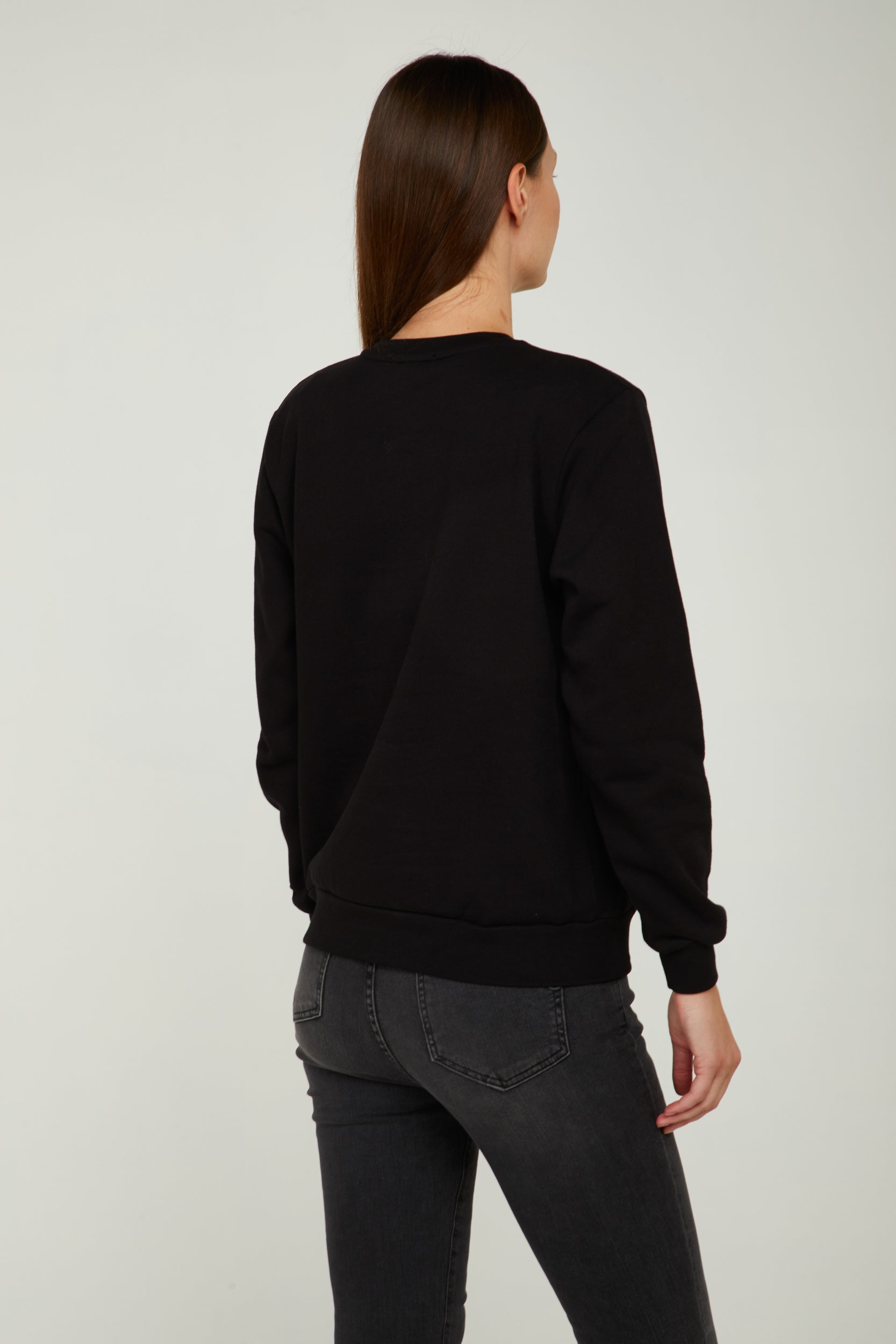 GAELLE Black Sweatshirt with Logo