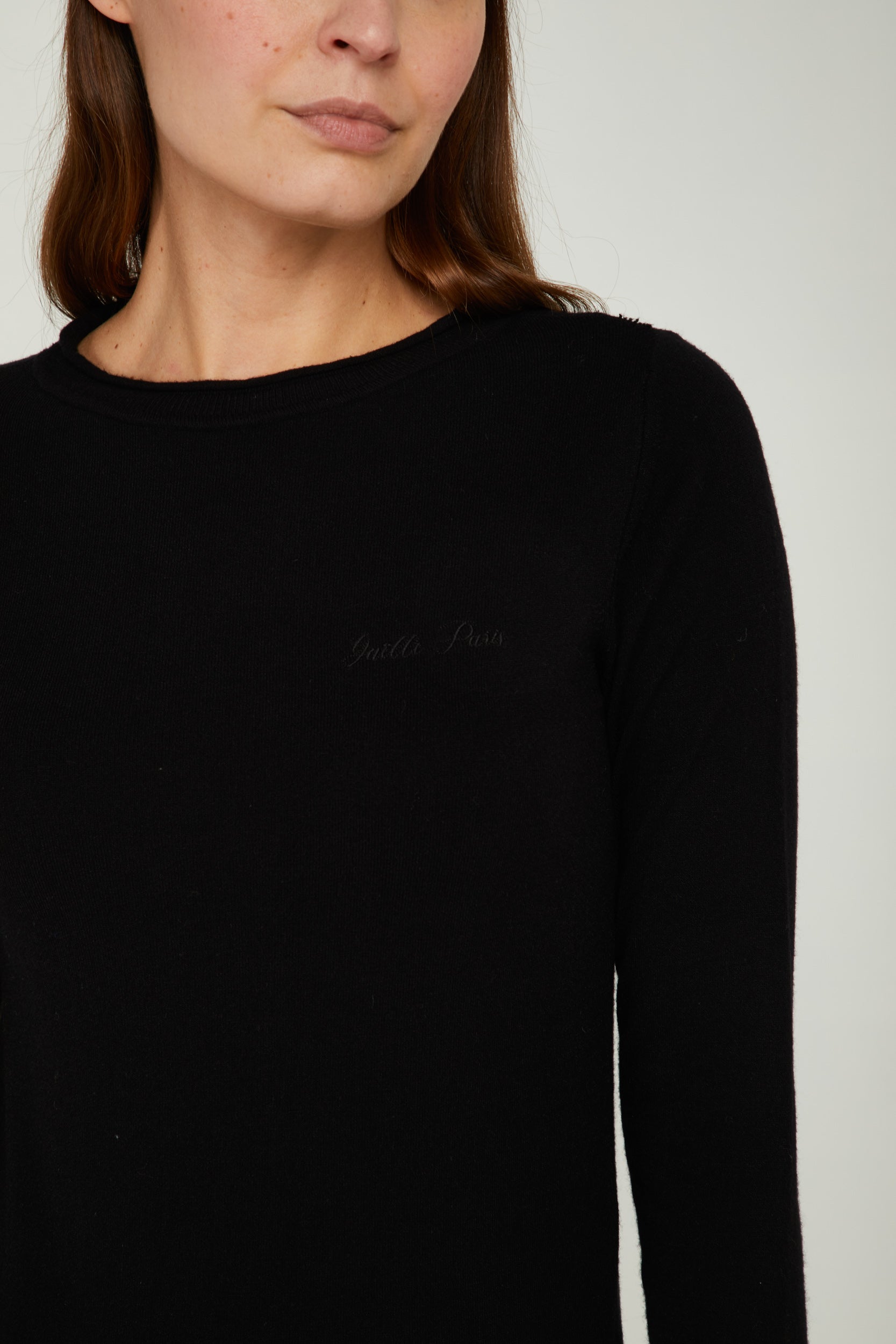 GAELLE Pullover Girocollo Nero