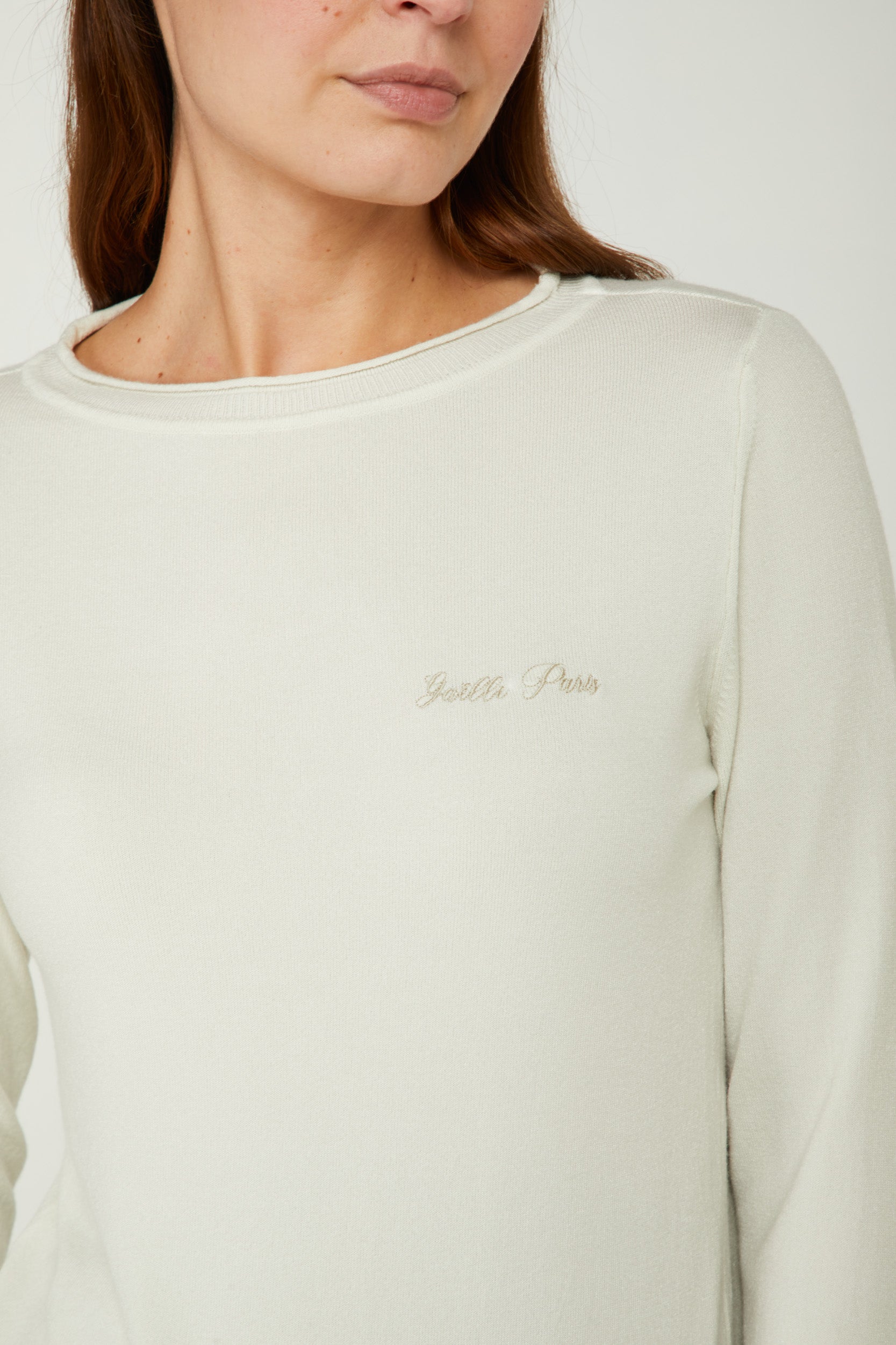 GAELLE Pullover Girocollo Panna