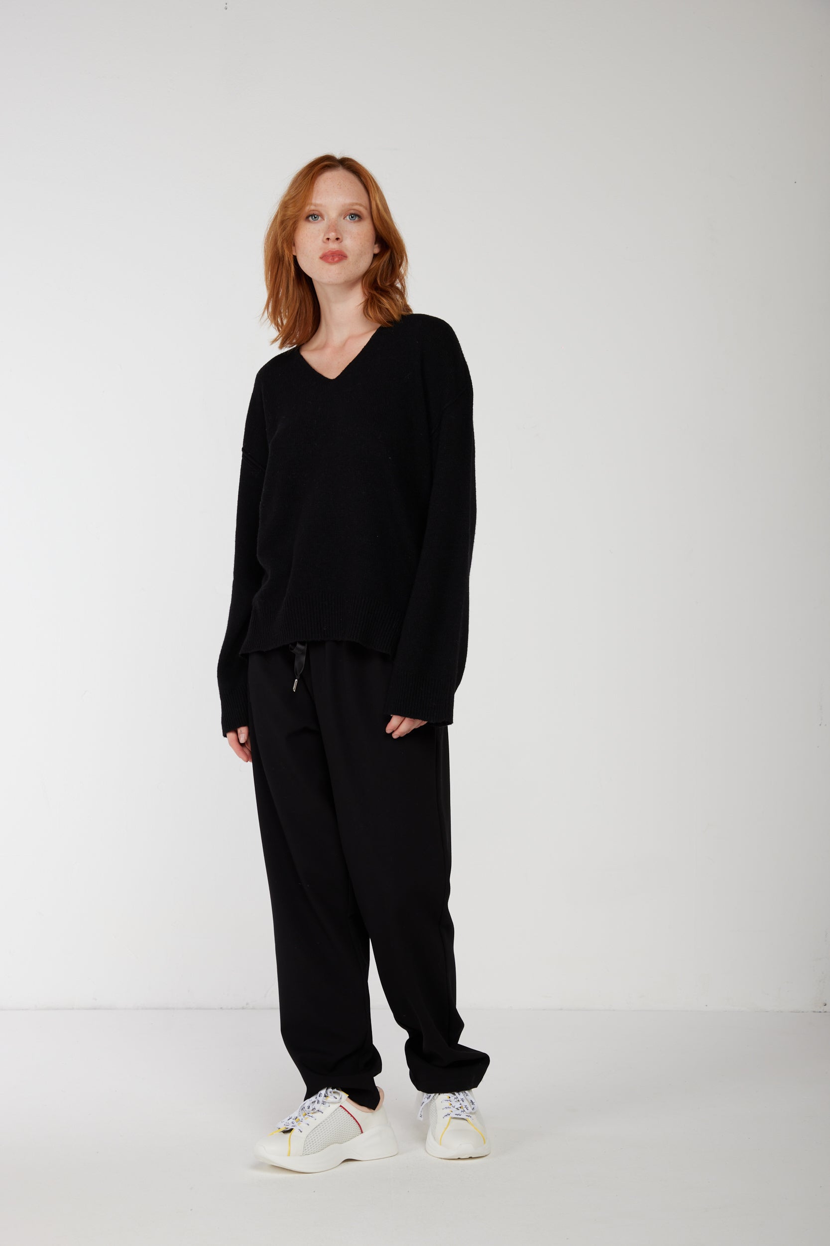 LIU-JO Maglia Nera con Scollo a V