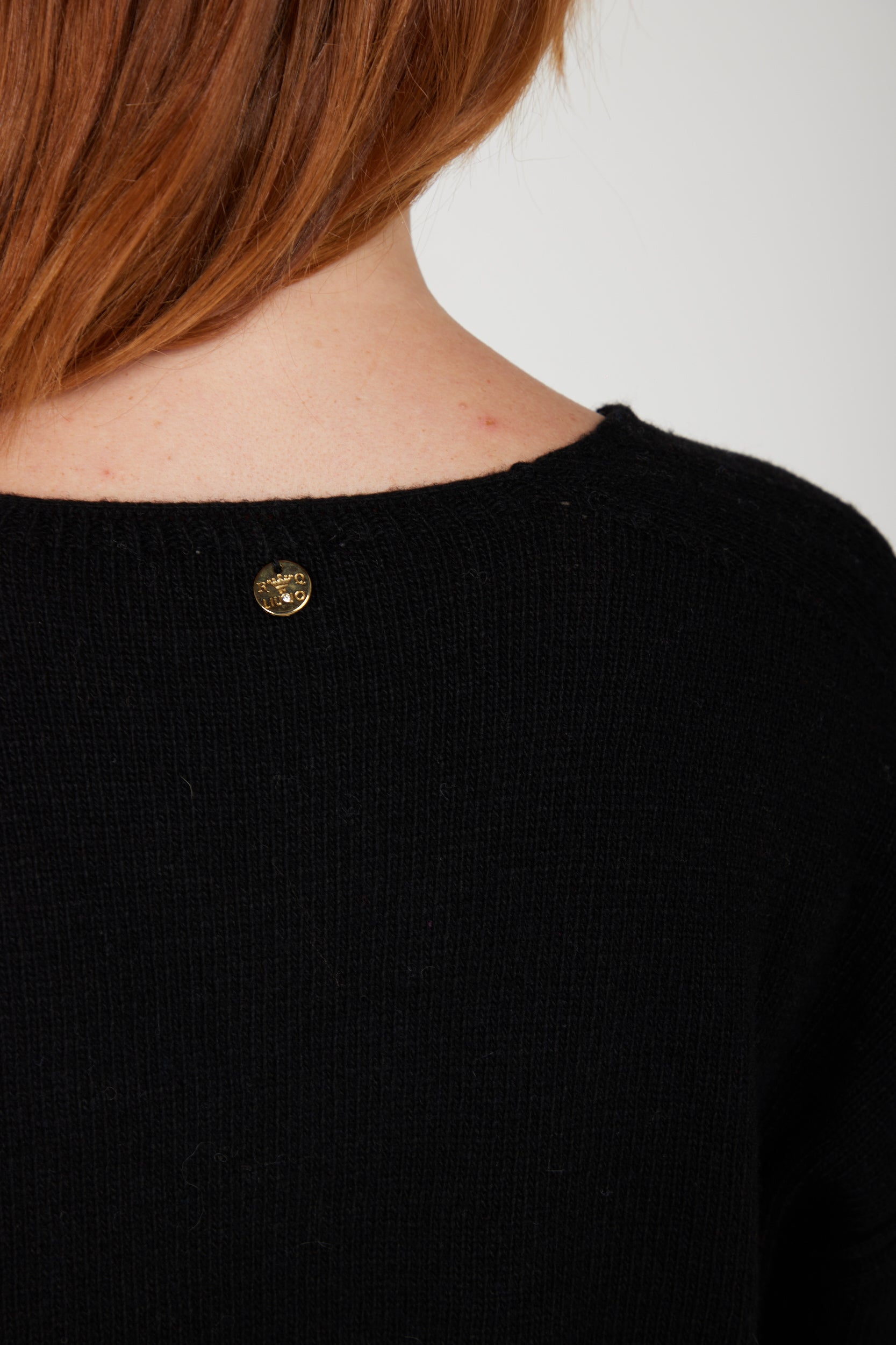 LIU-JO Maglia Nera con Scollo a V