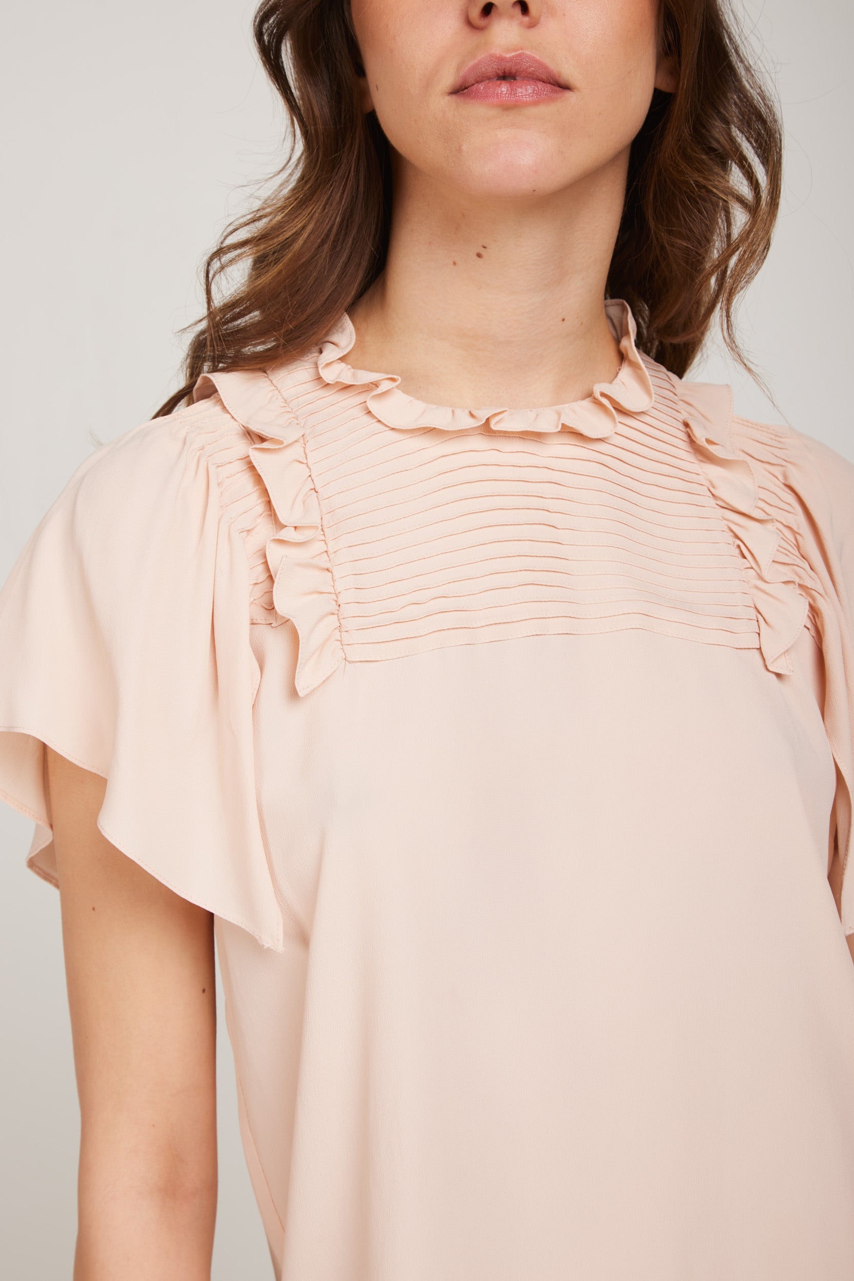 TWINSET Blusa Rosa Antico Chiffon
