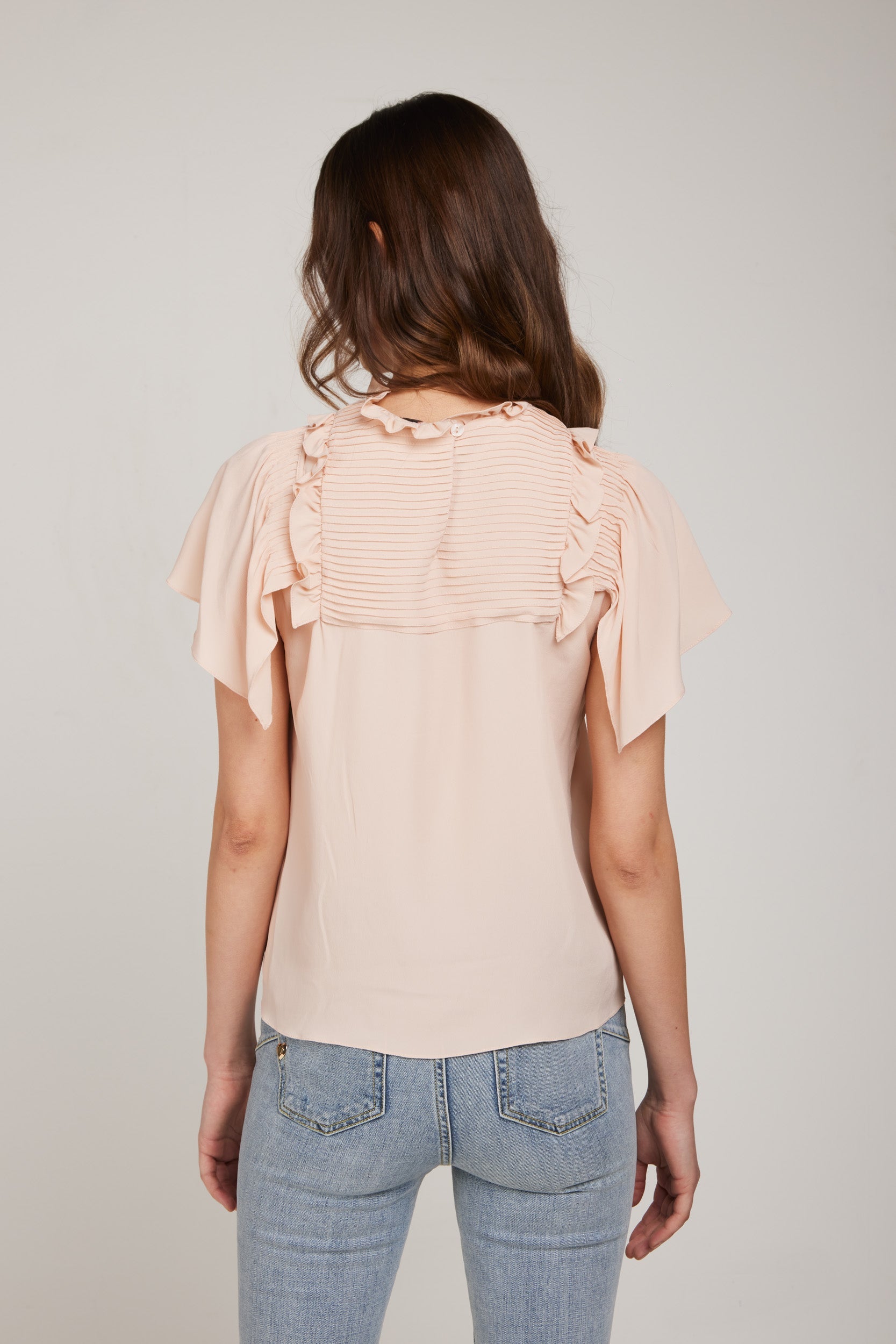 TWINSET Blusa Rosa Antico Chiffon
