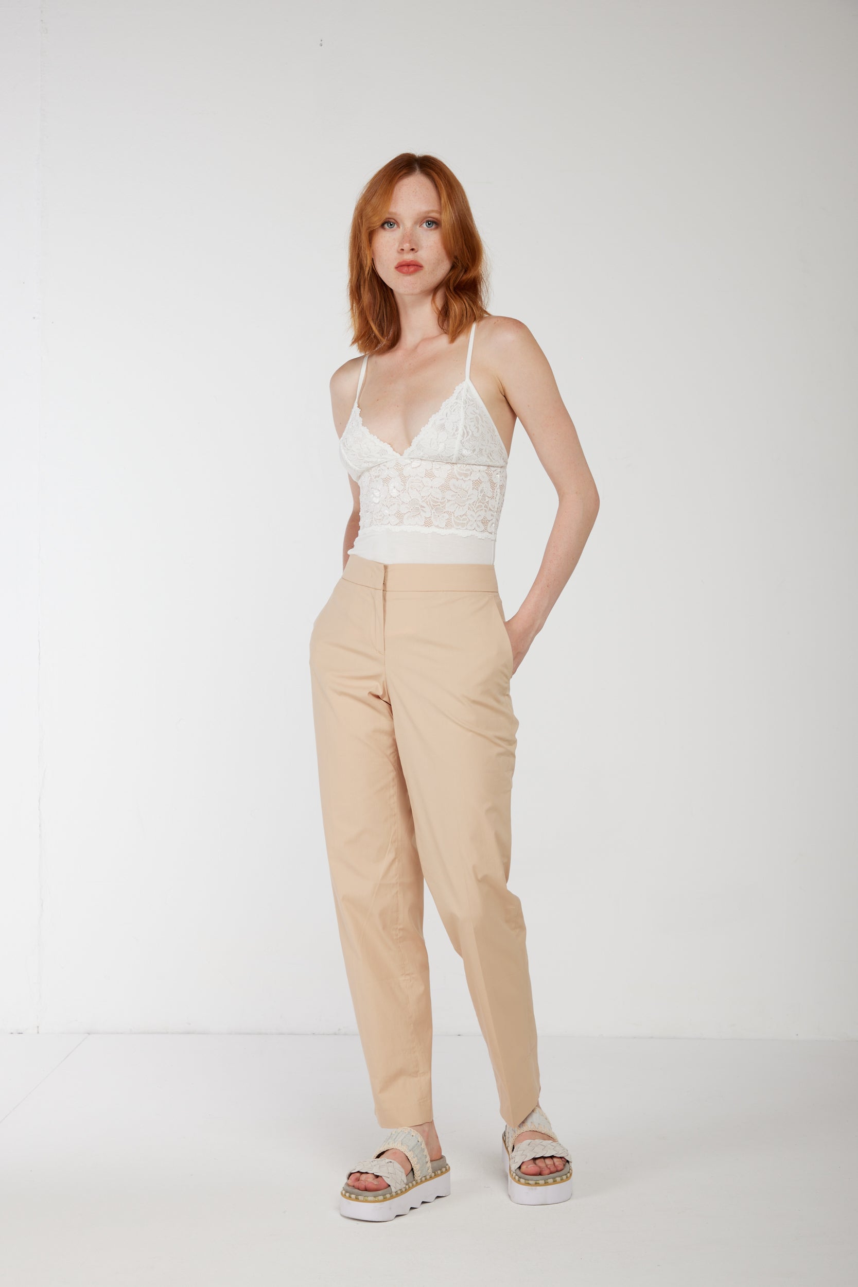 TWINSET Pantalone Chino Beige