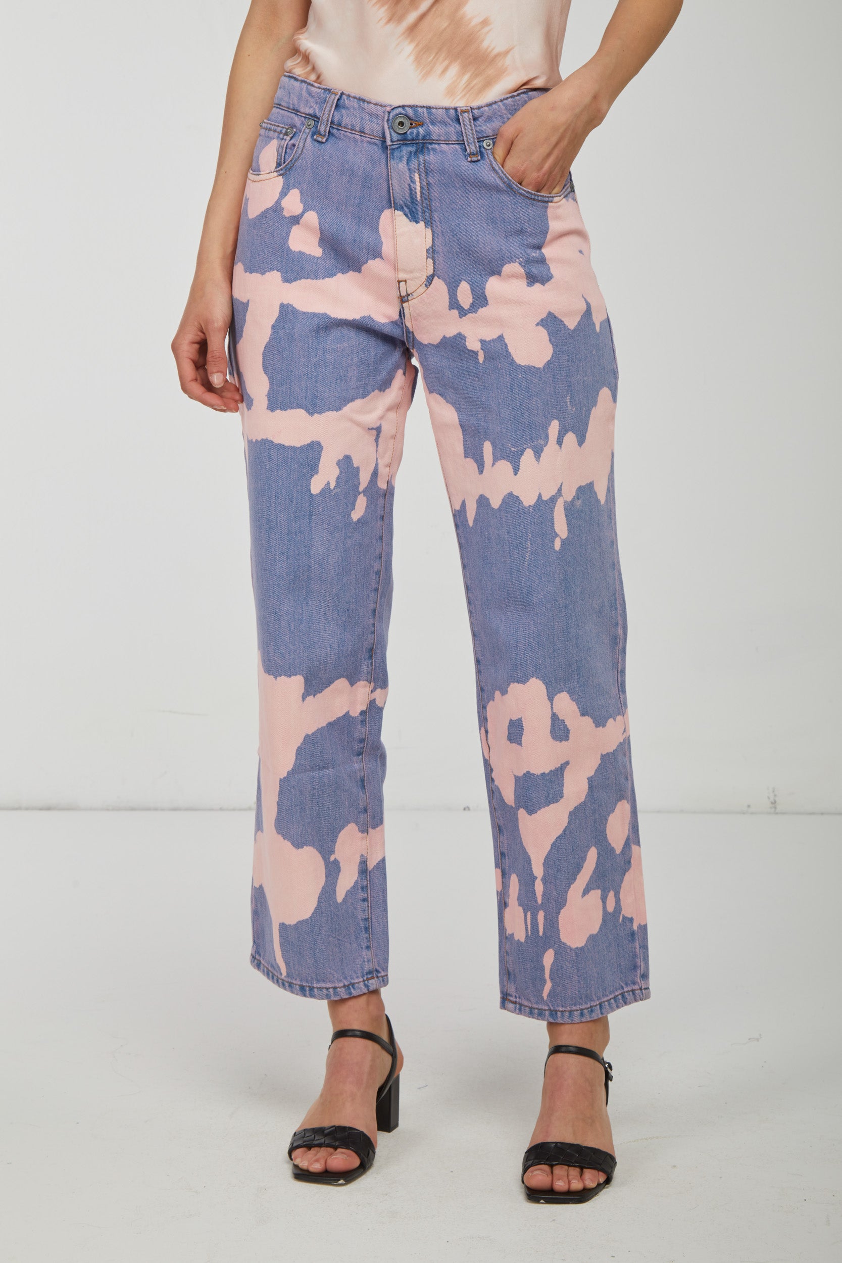 OTTOD'AME Jeans Gamba Dritta Tie-Dye