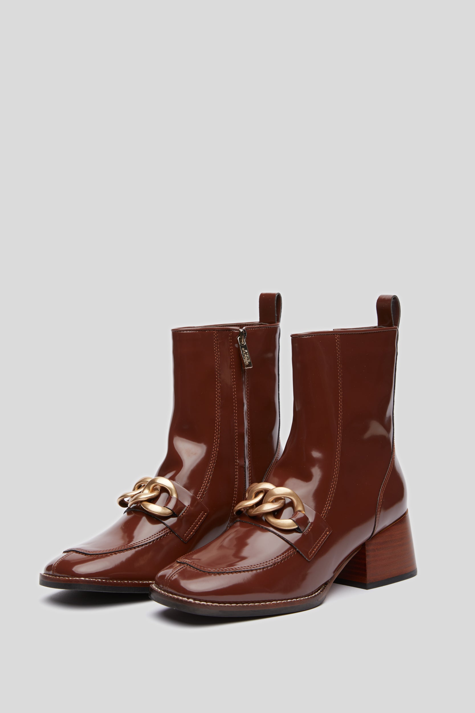 STEVE MADDEN "Loreen" Brown Ankle Boots