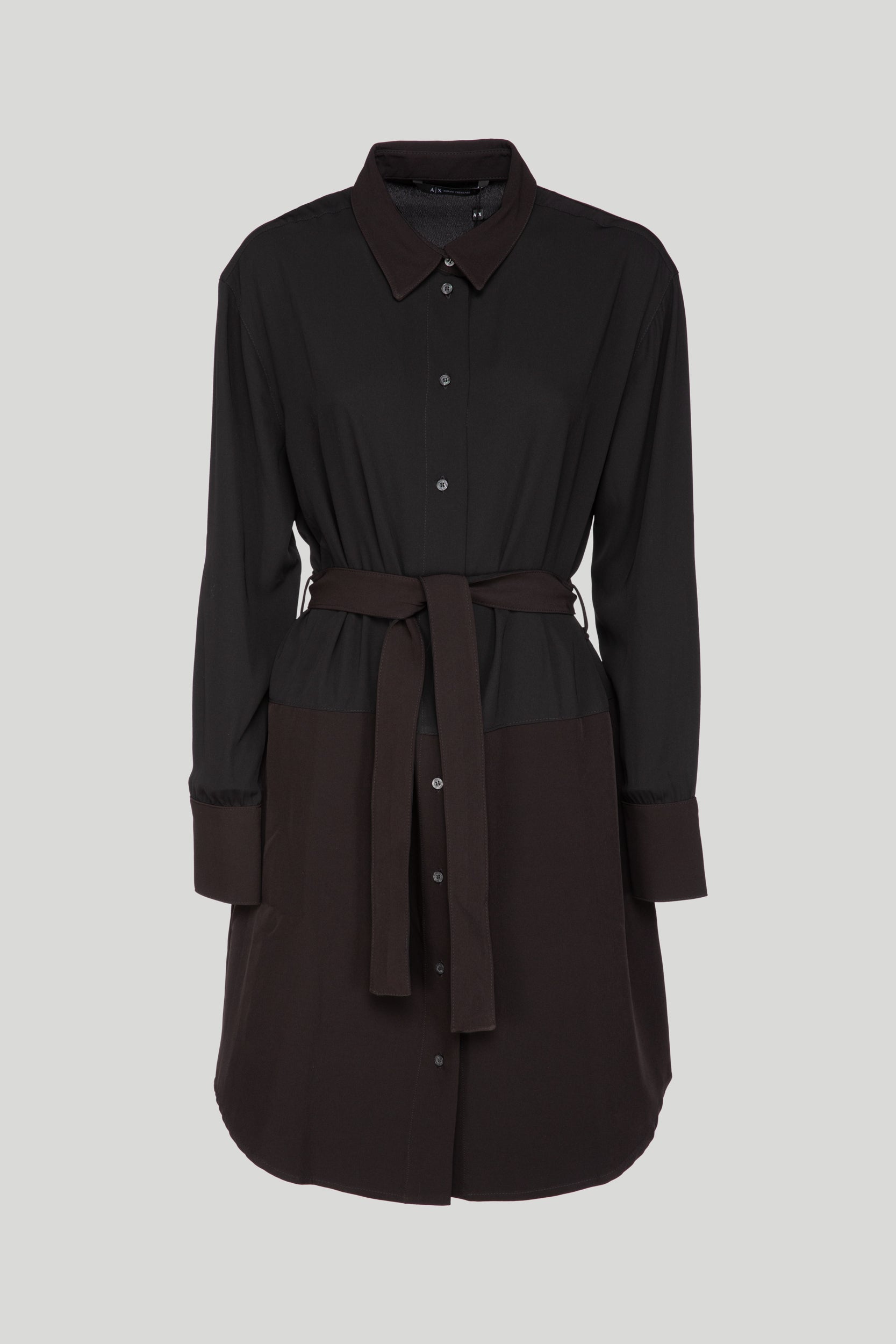 A|X ARMANI EXCHANGE Women's Long Sleeve Shirt Tie Dress A|X ARMANI EXCHANGE Women's Long Sleeve Shirt Tie Dress