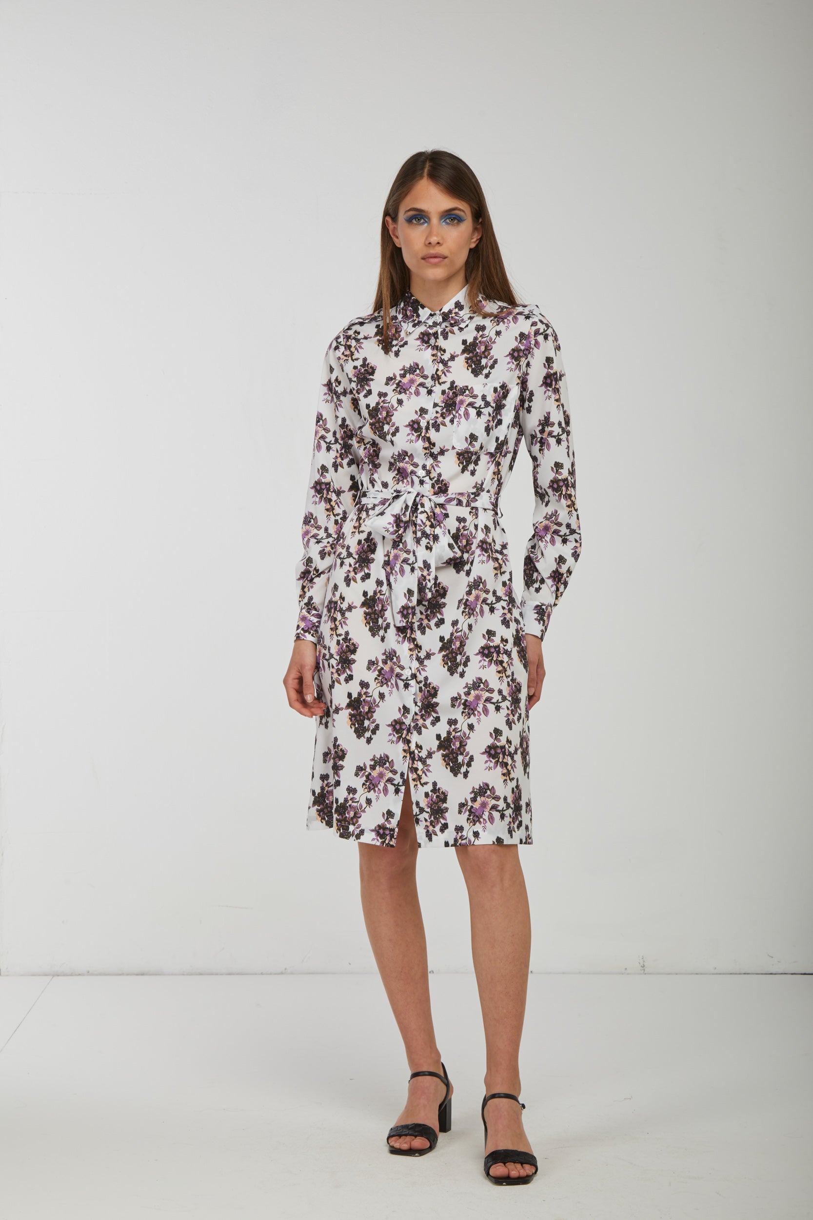 PINKO Flowered Chemisier Dress