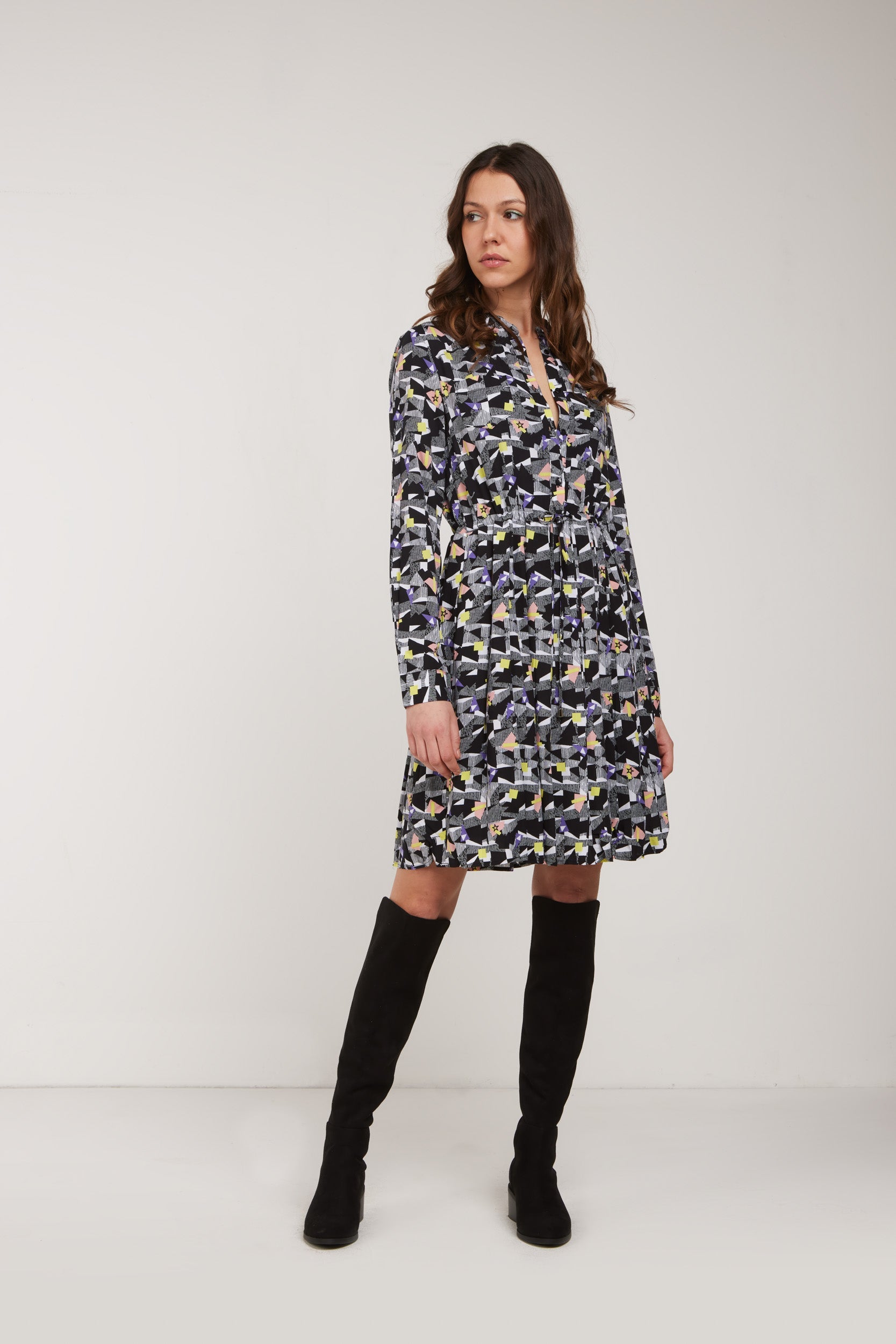 LIU-JO Geometric Chemisier Dress