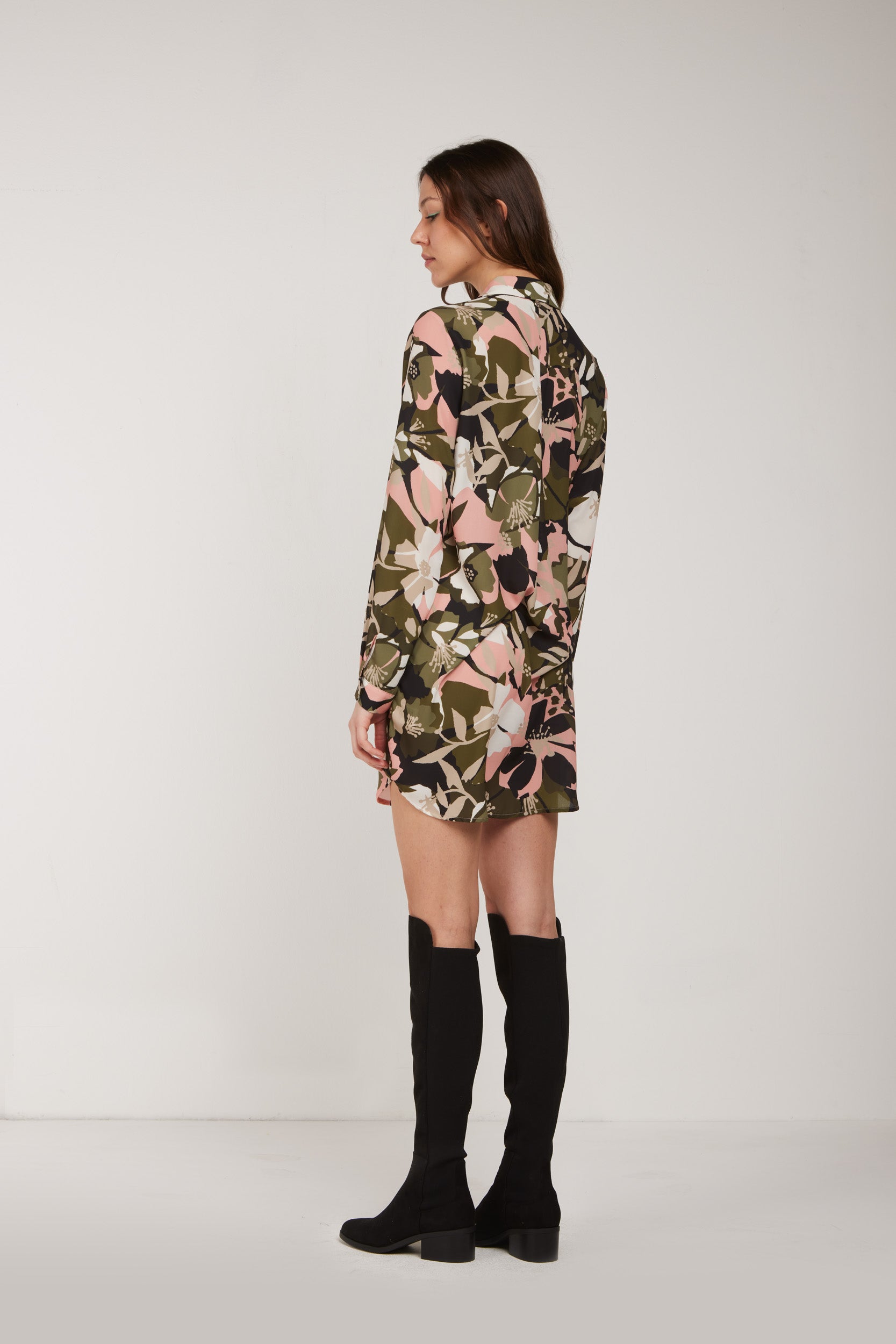 LIU-JO Camicione Hawaii Verde e Rosa