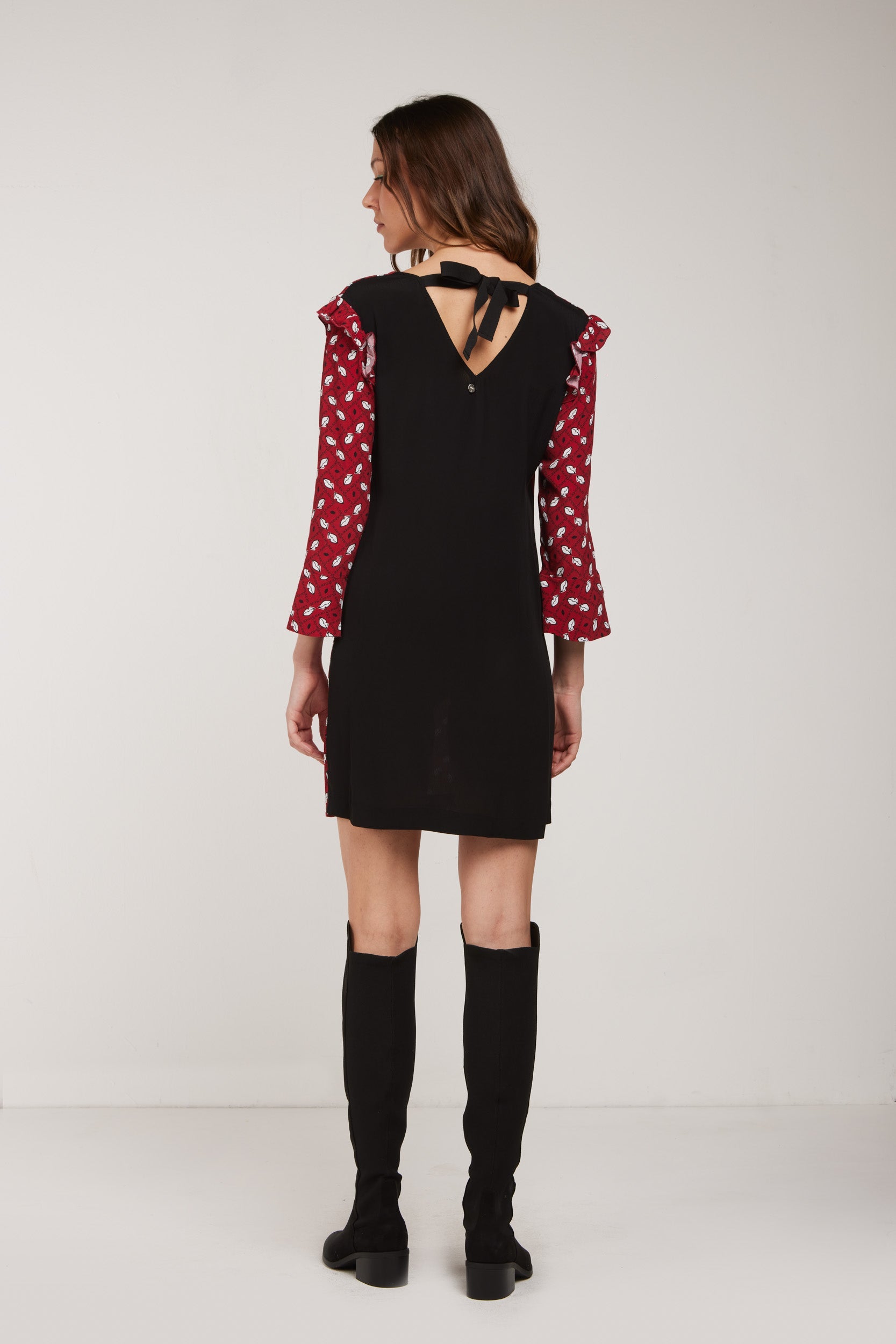 LIU-JO Red Micro Feathers Dress