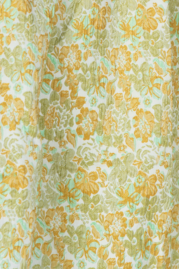 GLAMOROUS Abito Corto con Fiori Ocra