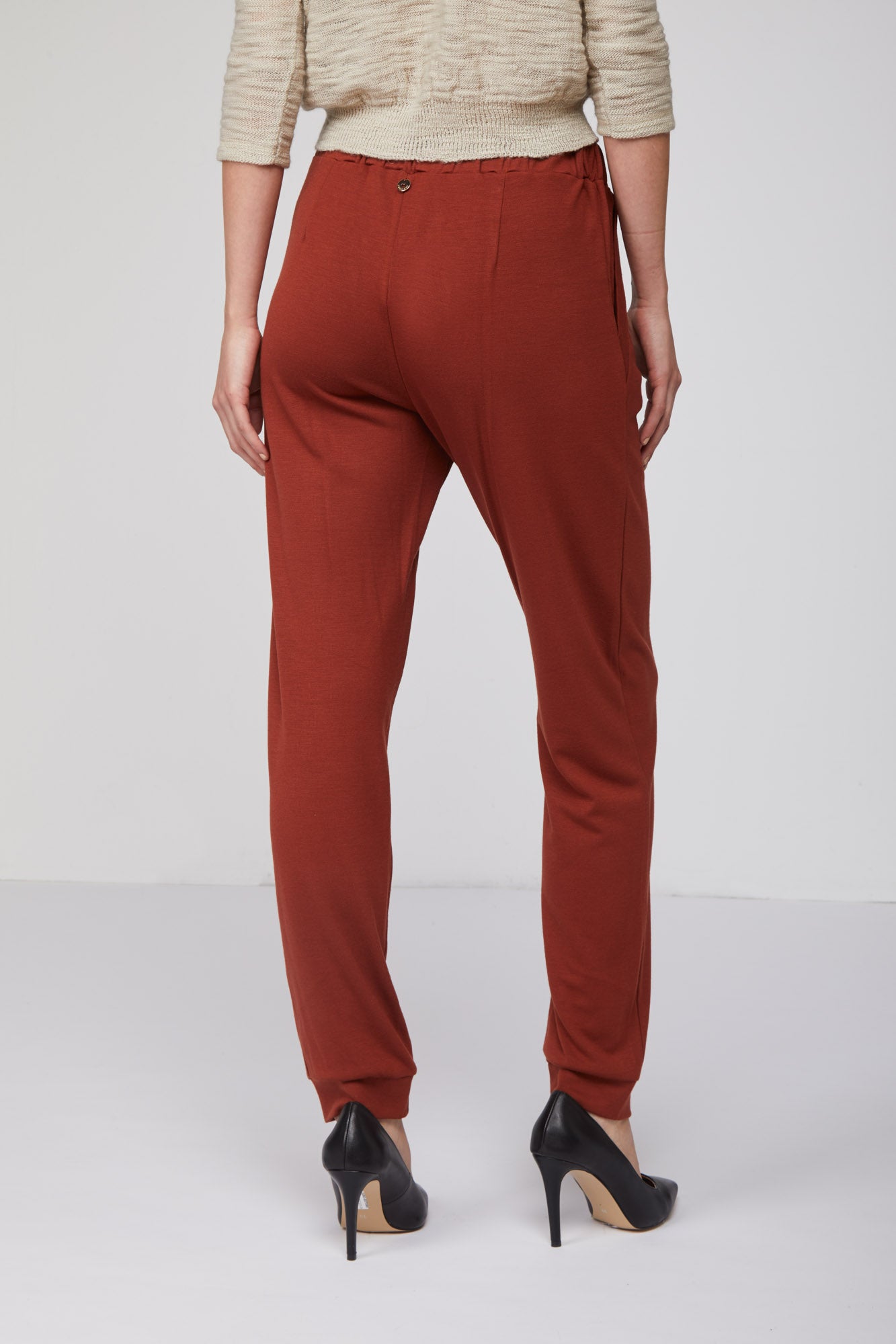 TWINSET Pantalone Jogger Marrone