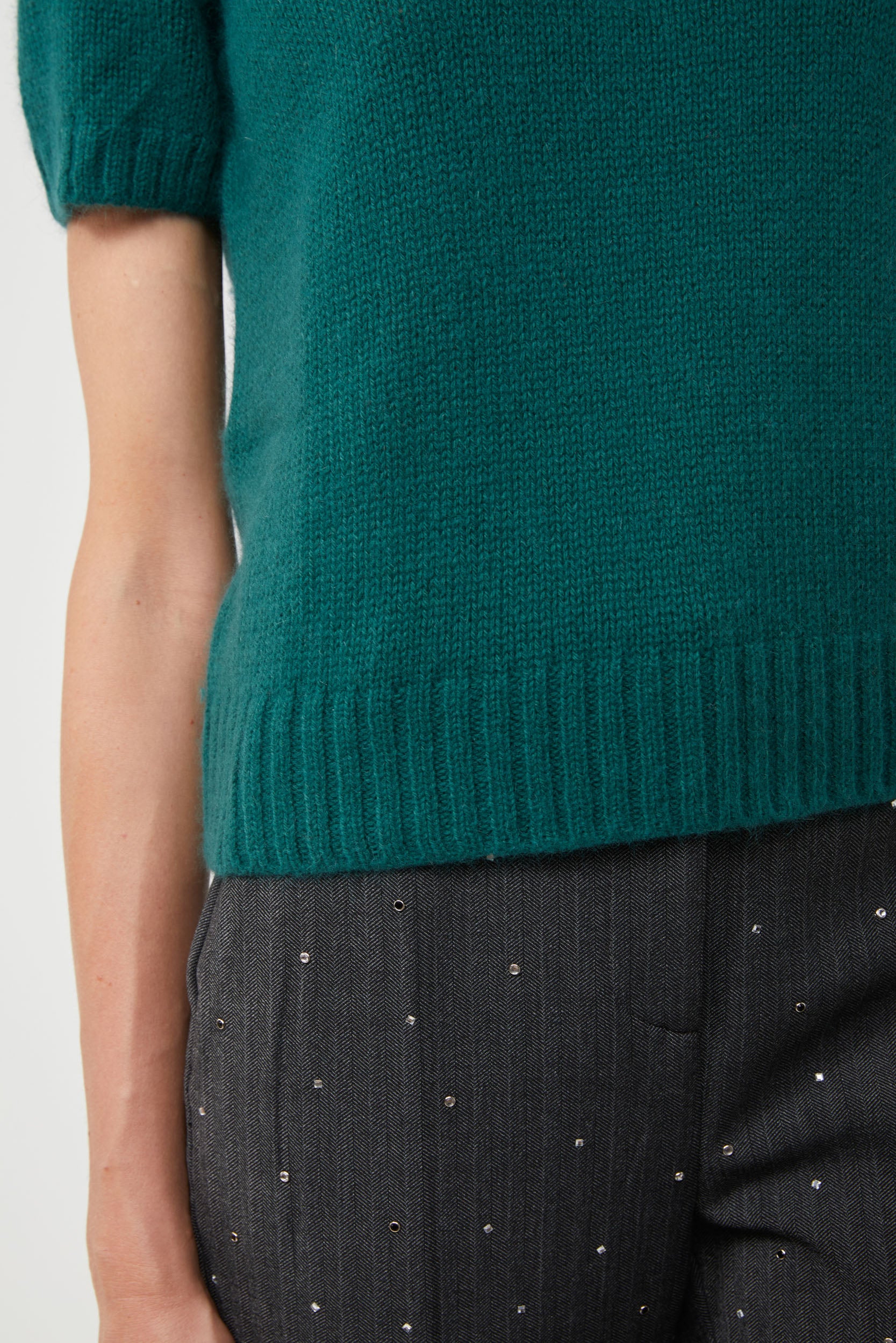 VICOLO Maglia Verde Maniche Corte