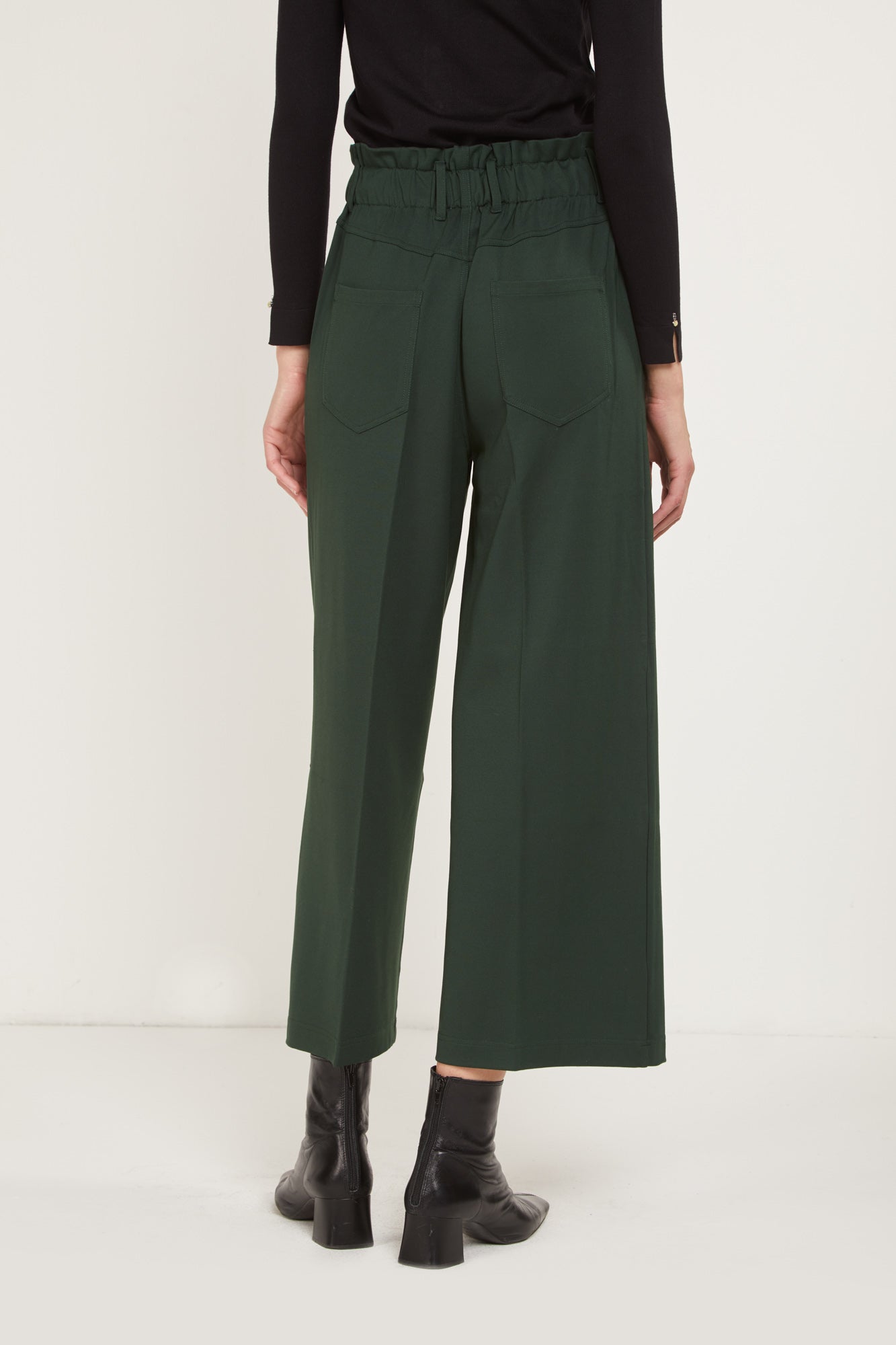 PRINCESSE LODO Pantalone Baggy Verde Gamba Ampia
