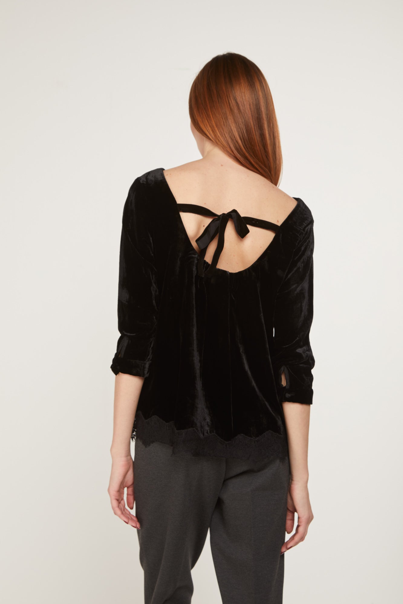 PRINCESSE LODO Black Velvet Sweater