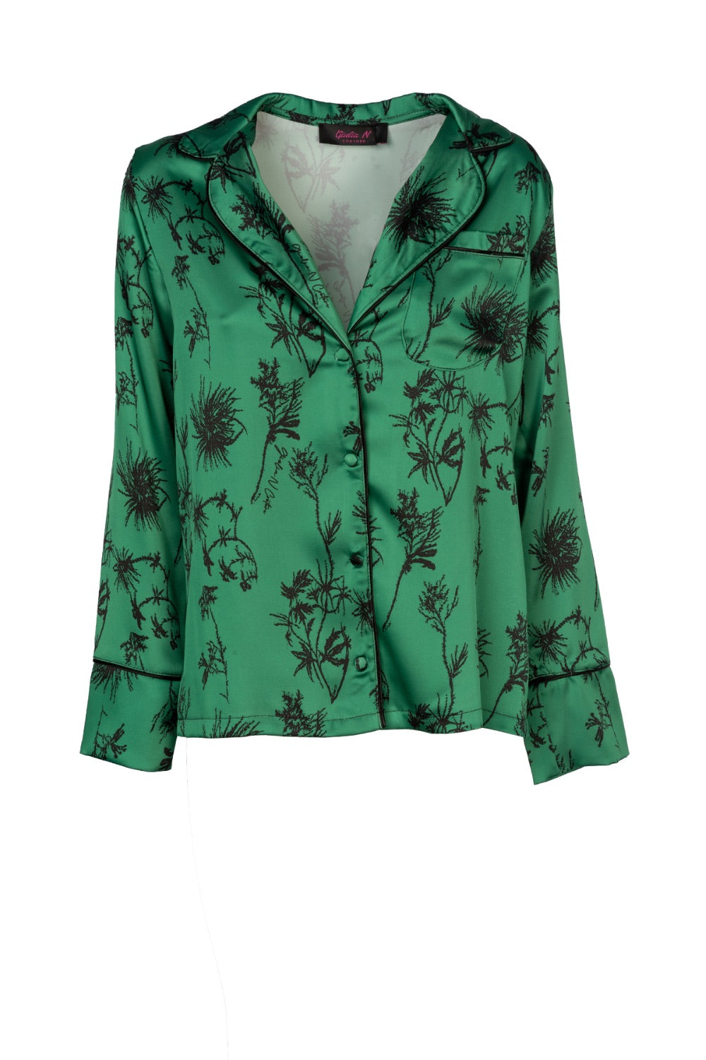 GIULIA N COUTURE® Camicia Verde Floreale