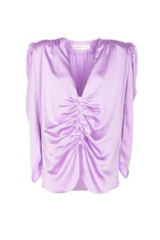 NINEMINUTES Blusa Arricciata Lilla
