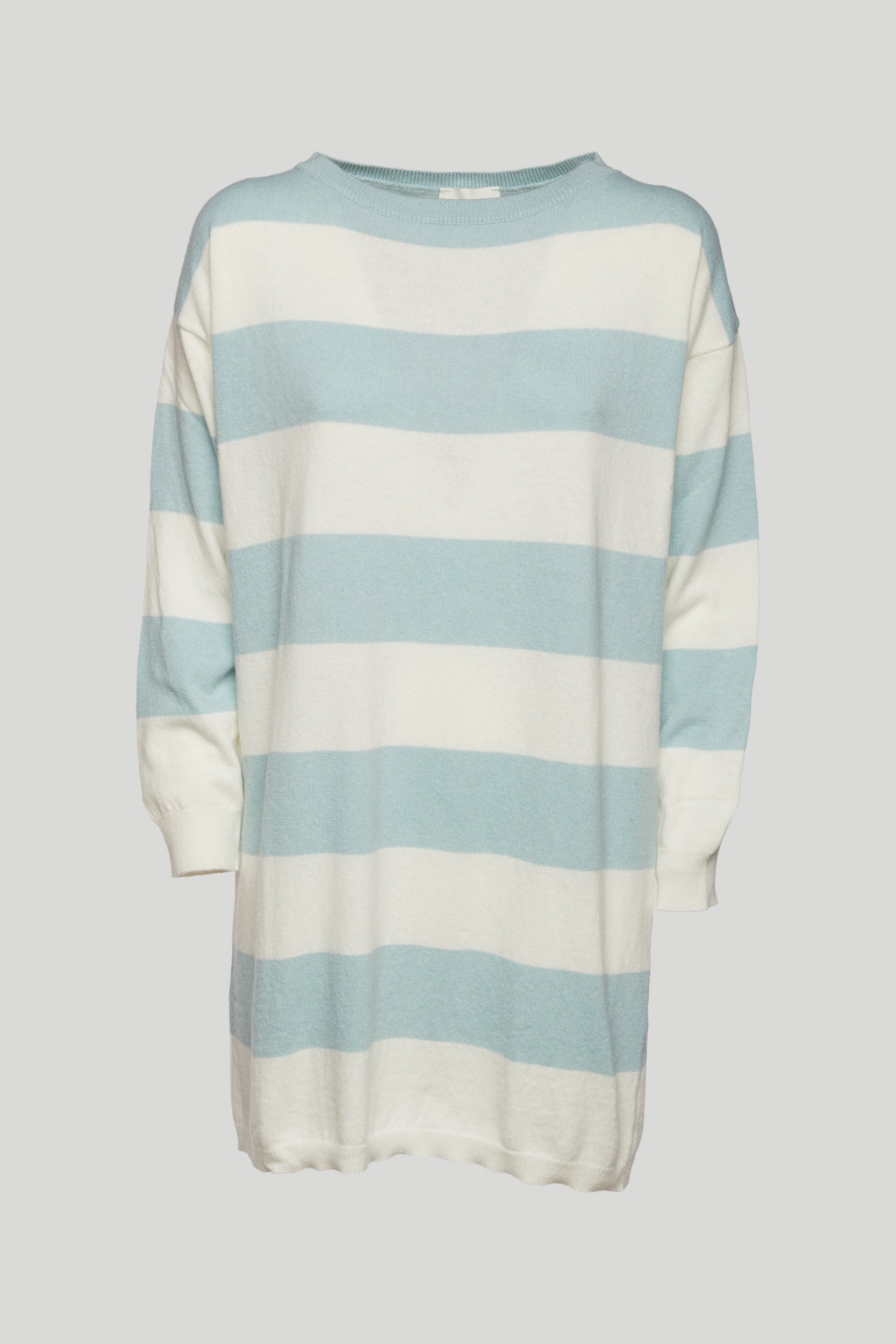 Green / White Striped Sweater