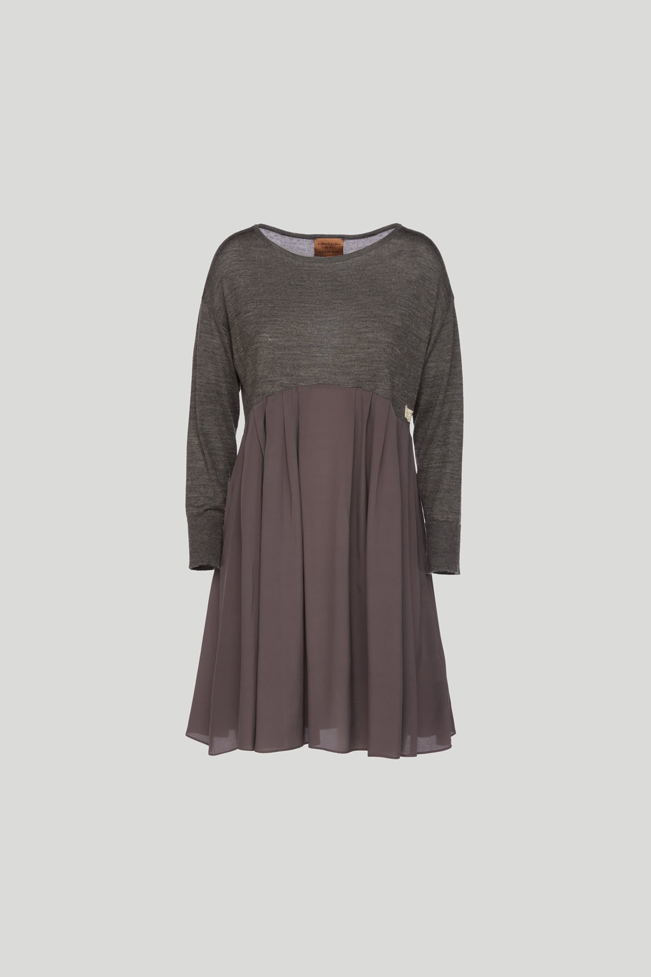 ALESSIA SANTI Abito Corto Impero Grigio