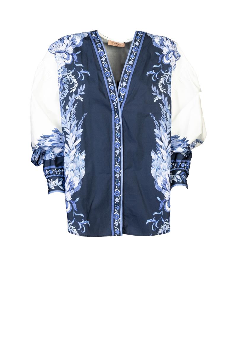 TWINSET Camicia con Stampa Blu
