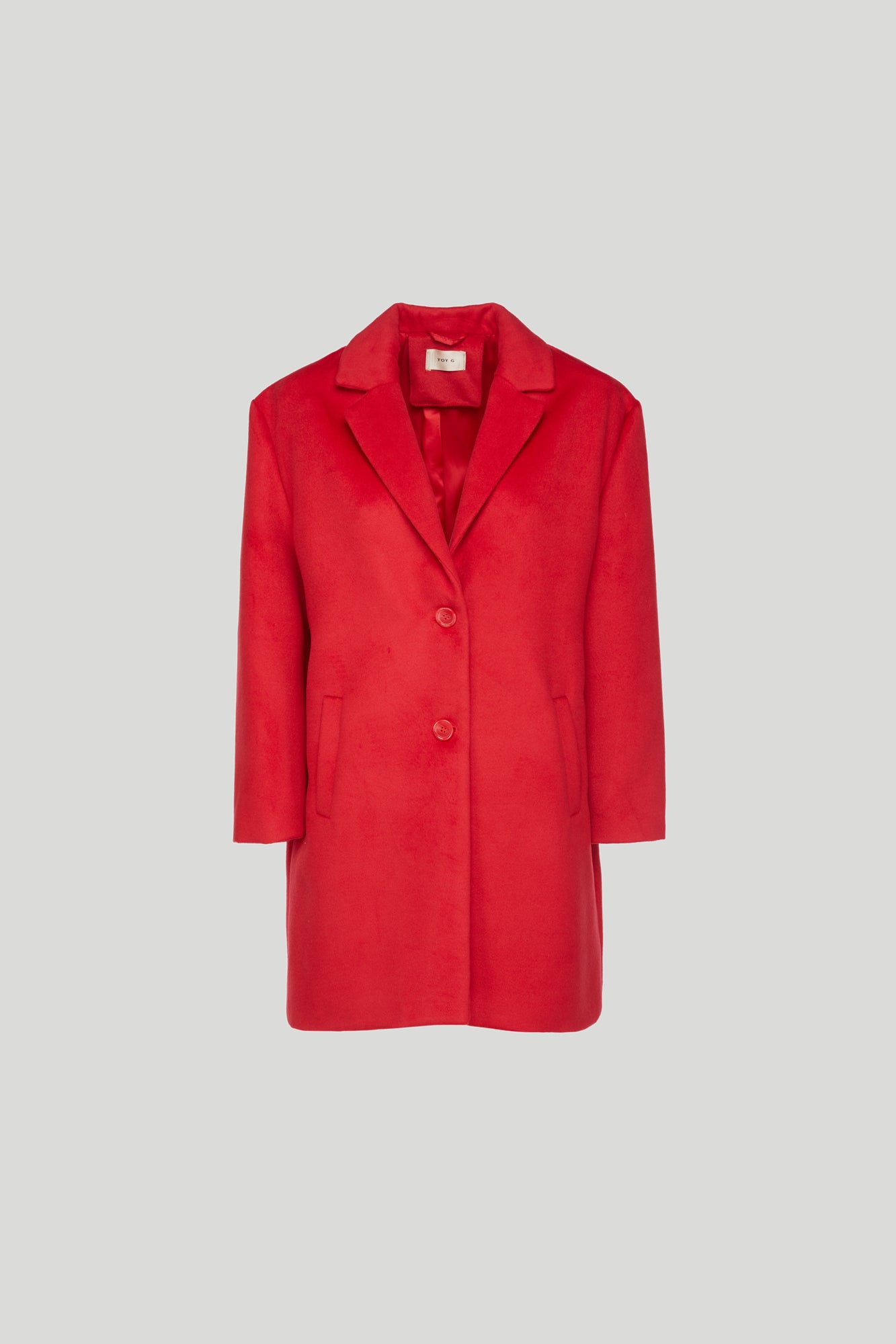 TOY G Cappotto Monopetto Rosso