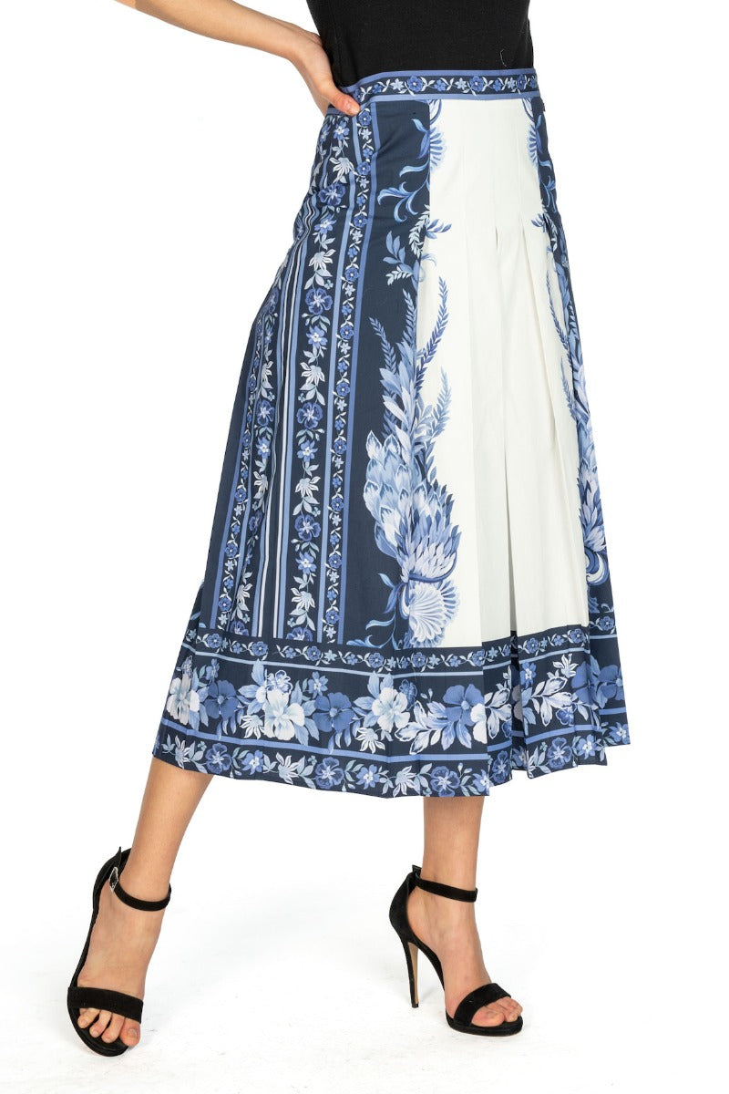 Twinset Blue Print Trousers