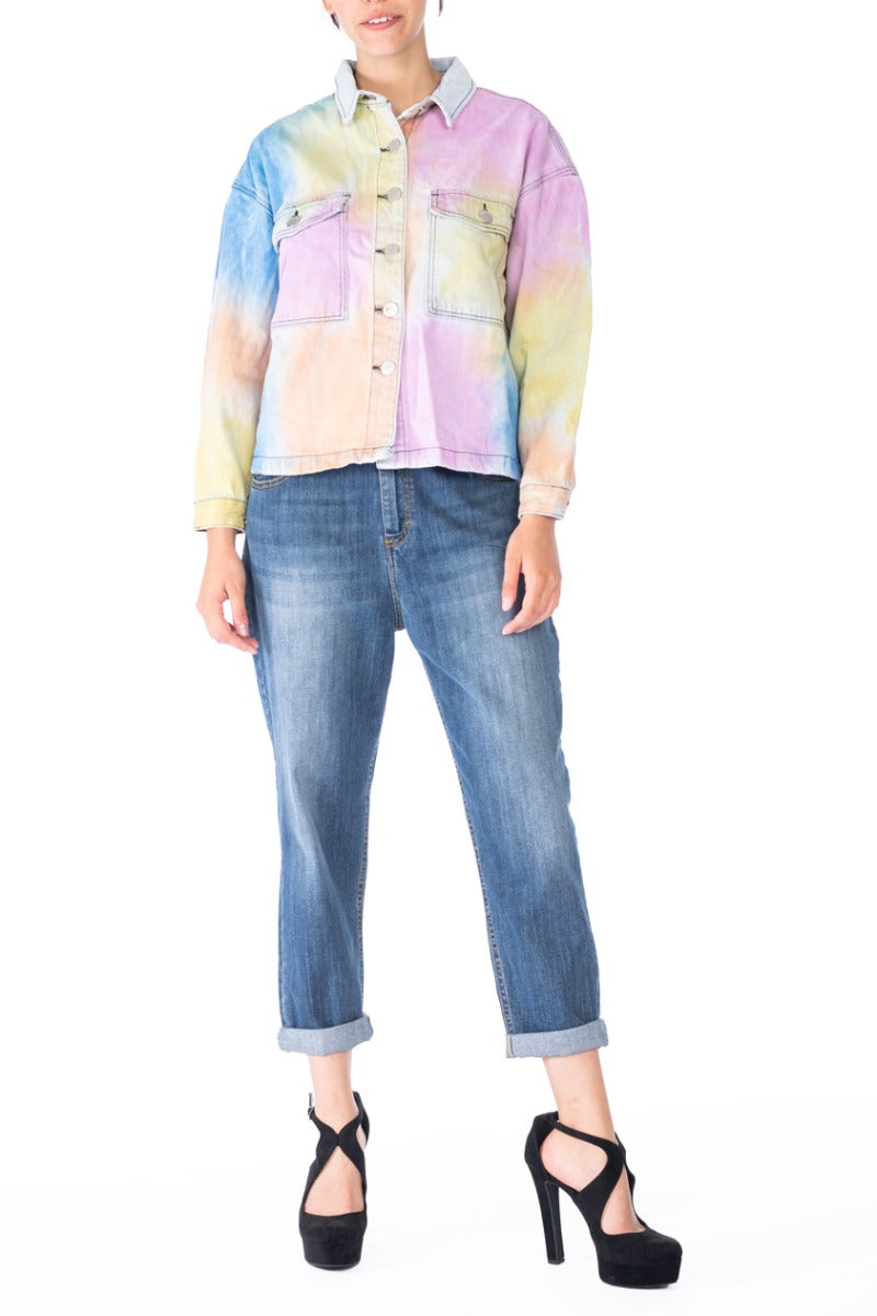 GLAMOROUS Giacca Denim Tie-Dye