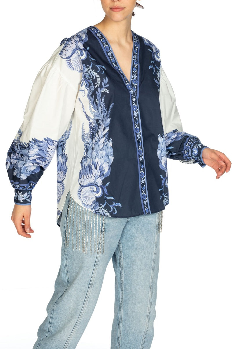 TWINSET Camicia con Stampa Blu