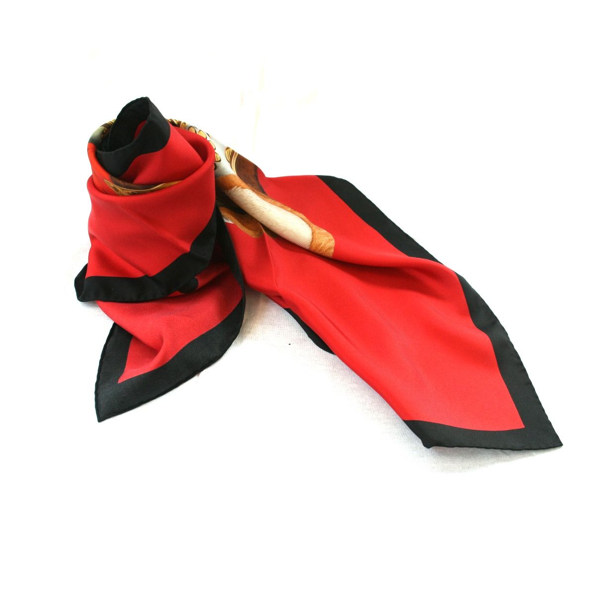 MOSCHINO Foulard  in Seta Rosso Teddy Bear