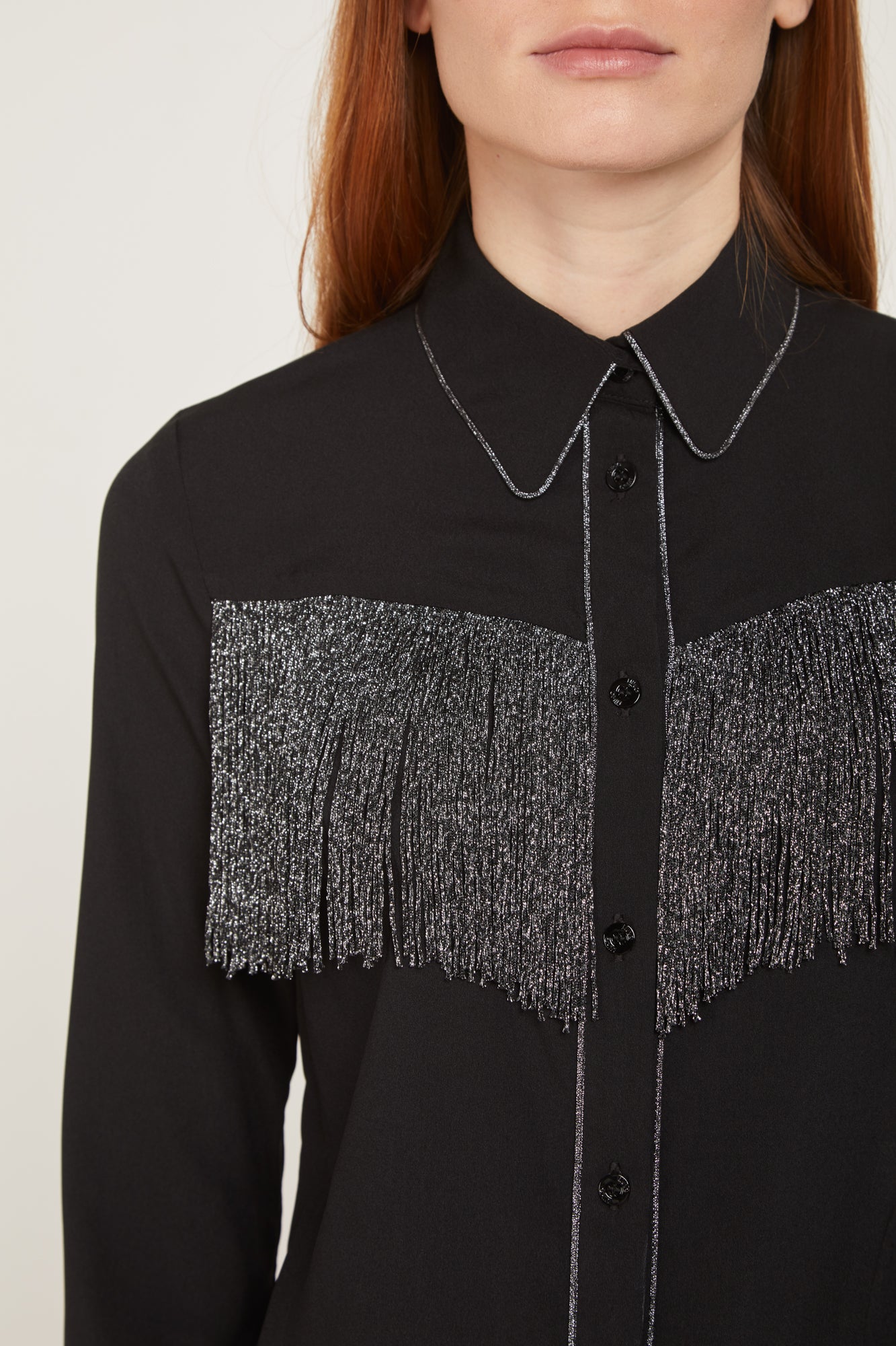 LIU-JO Camicia Frange Argento