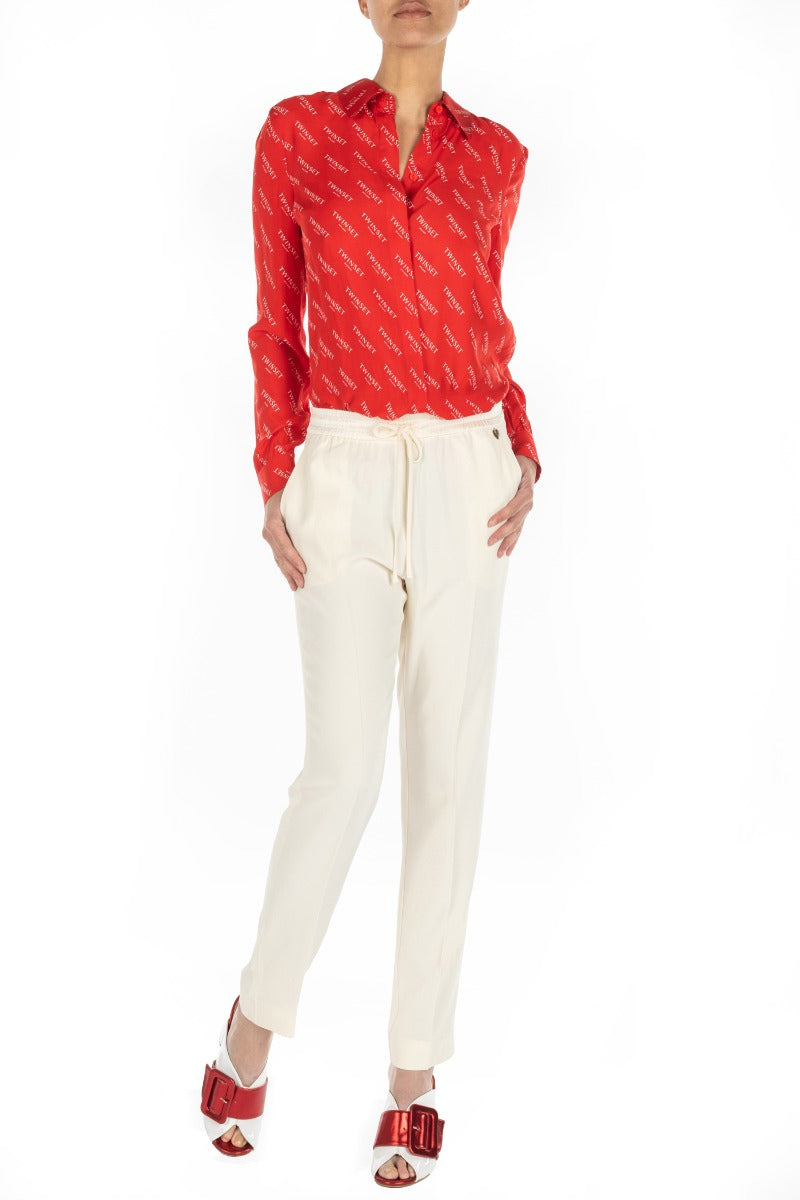 TWINSET Pantaloni Lunghi Avorio